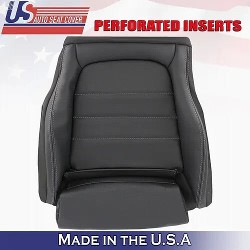 2015 to 2021 Fits Mercedes Benz C250 Front Set Bottoms &Tops Vinyl Cover Black