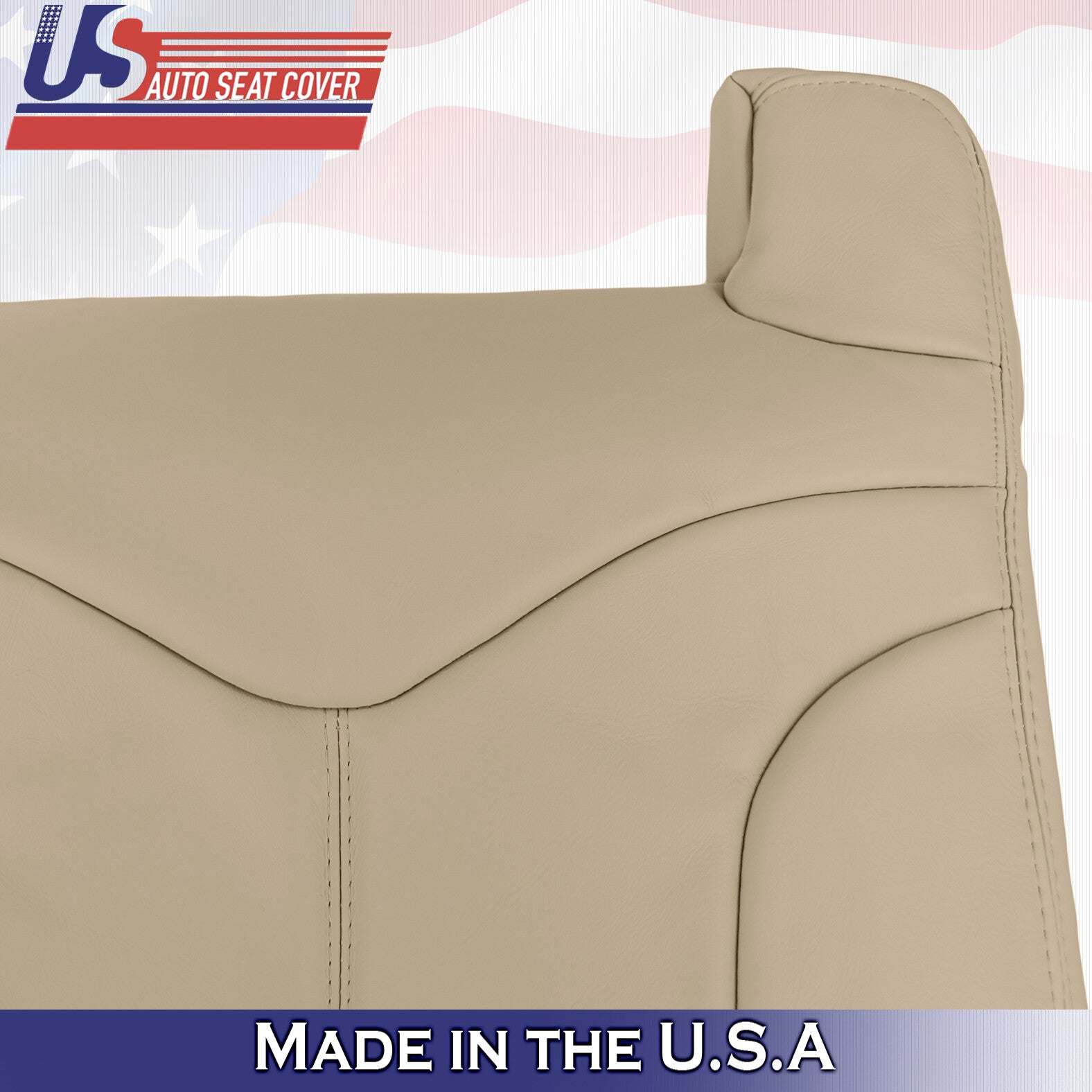 1999 2000 For GMC Yukon XL SLT SLE Driver Top & Bottom 2x Leather Covers Tan