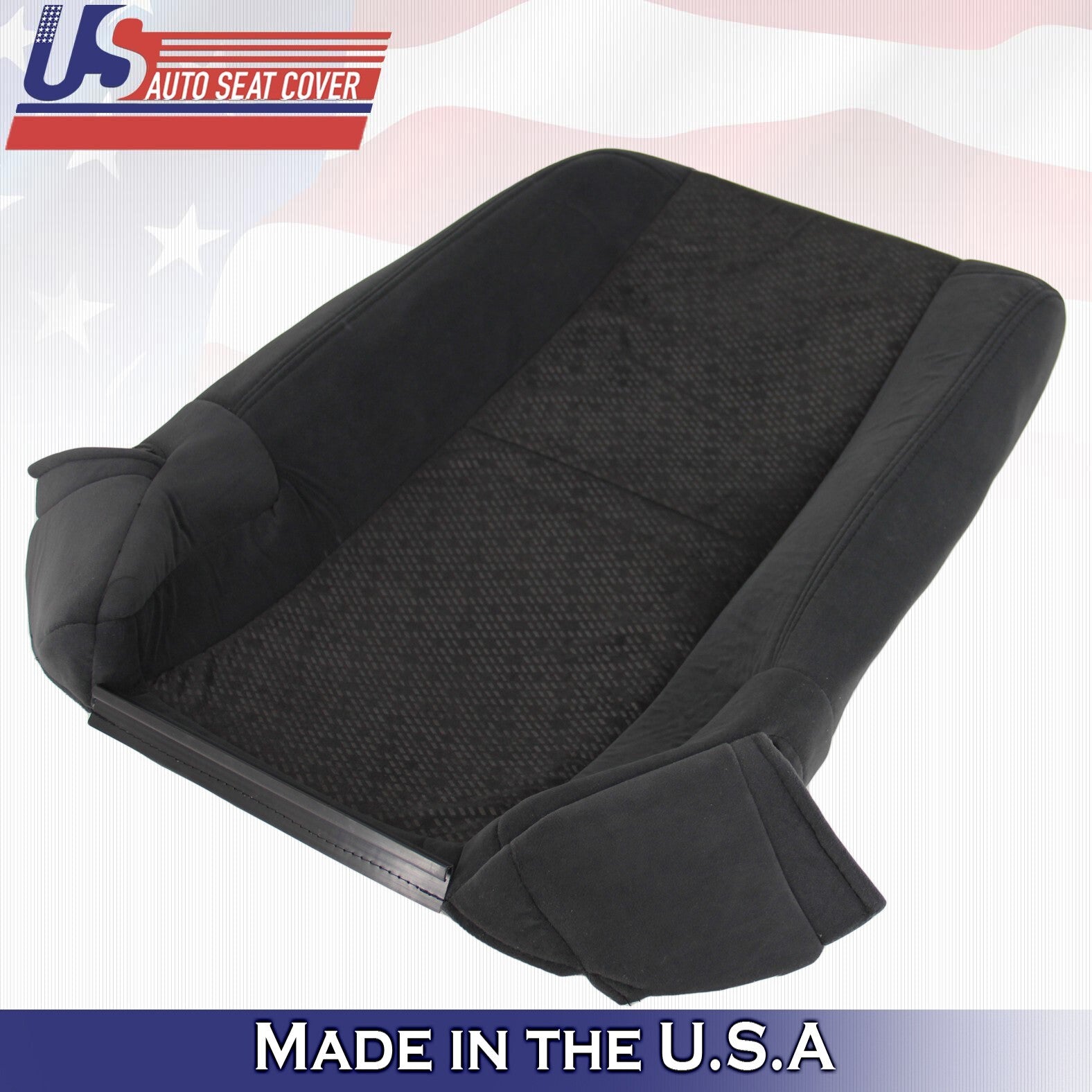 2008 For Chevy Silverado 1500-3500 2nd Row Driver Passenger Top Cloth Covers BLK