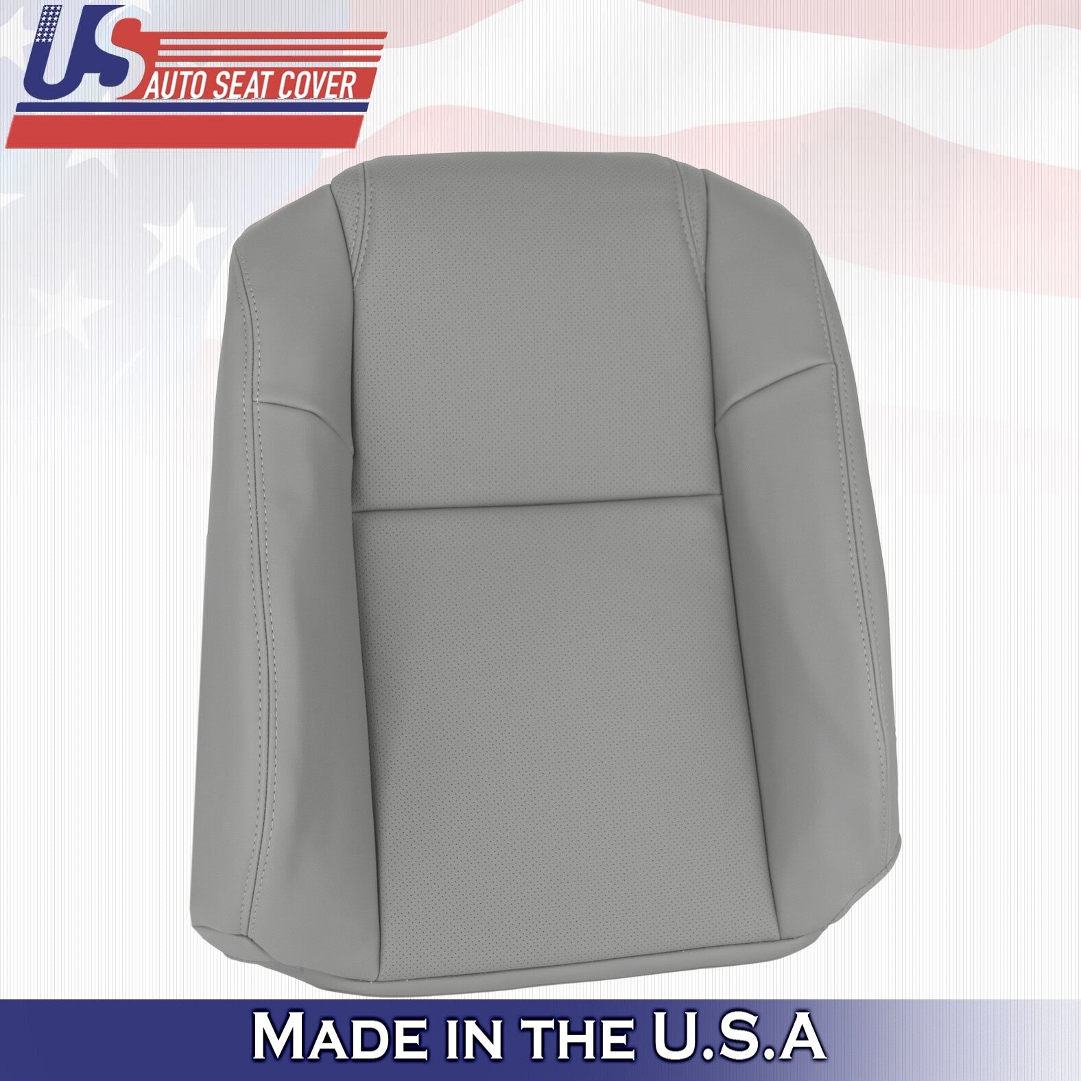 2004 For Honda Pilot Driver & Passenger Top Perforated Leather Seat Covers Gray