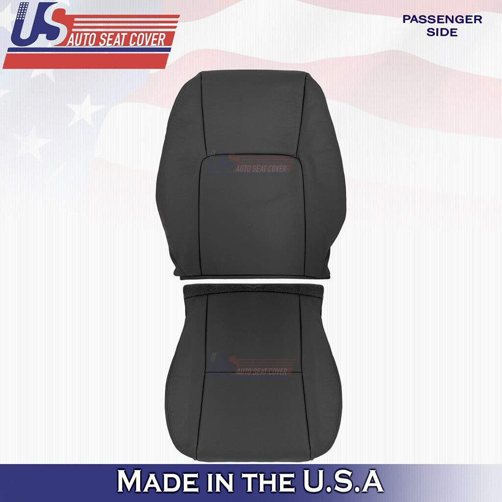 2002-2006 Fits Toyota Camry Passenger Bottom & Top Leather Seat Cover Black