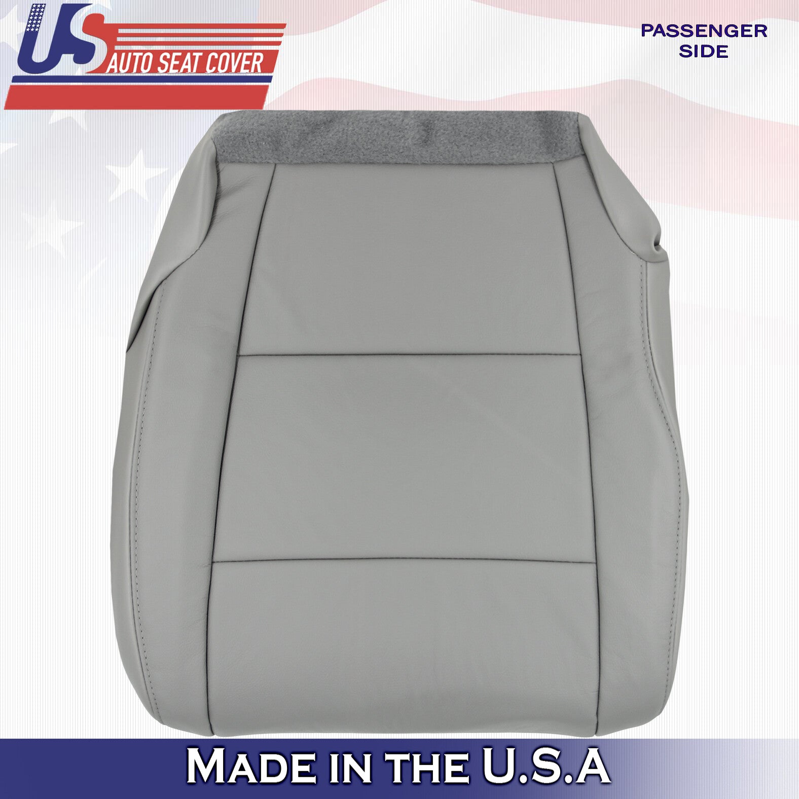 2012 2013 For Honda Pilot Passenger Bottom Synthetic Leather Seat Cover Gray