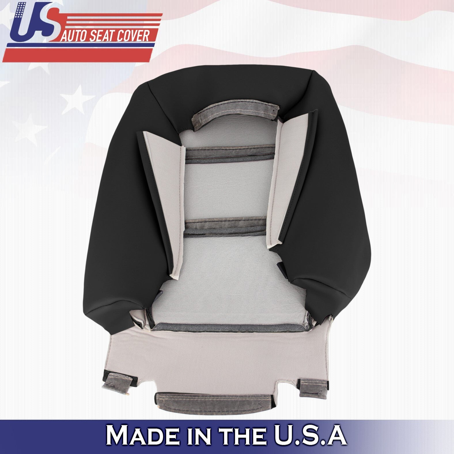 1997 1998 1999 For Lexus ES300 Driver Top & Bottom Leather Seat Covers Black