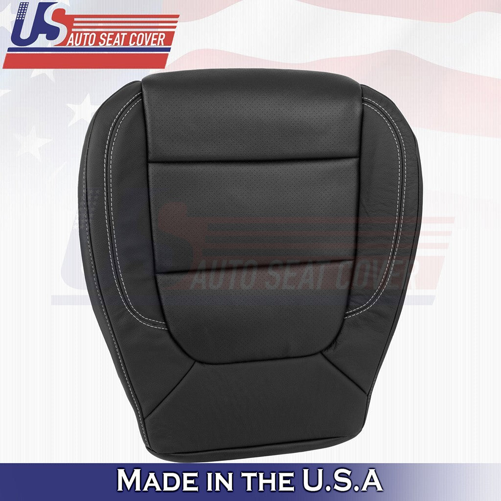 2019 to 2023 For Chevy Silverado SLT Passenger Bottom Perf Leather Cover Black