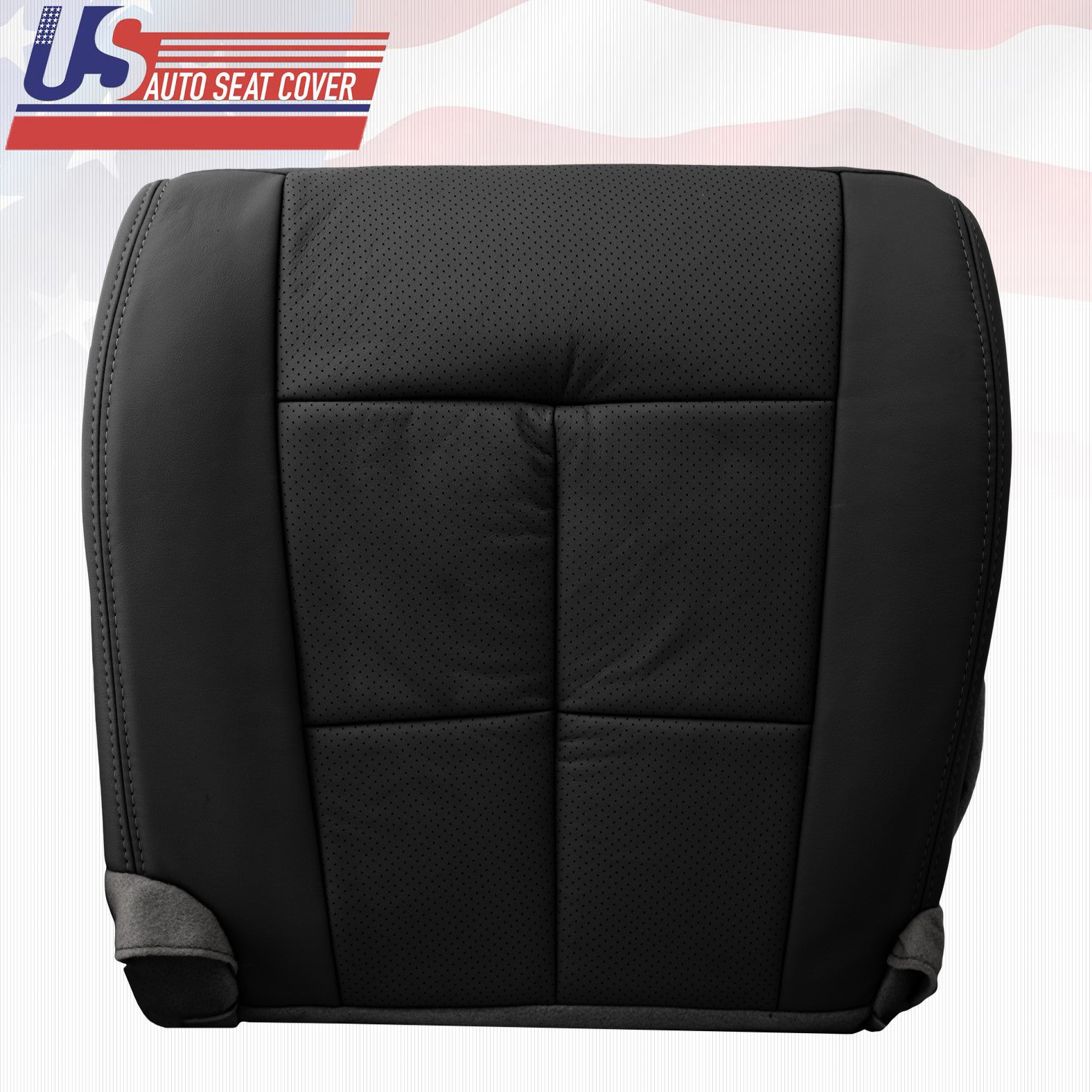 07-12 Lincoln Ultimate Driver Bottom Seat Cover in Leather Charcoal Black