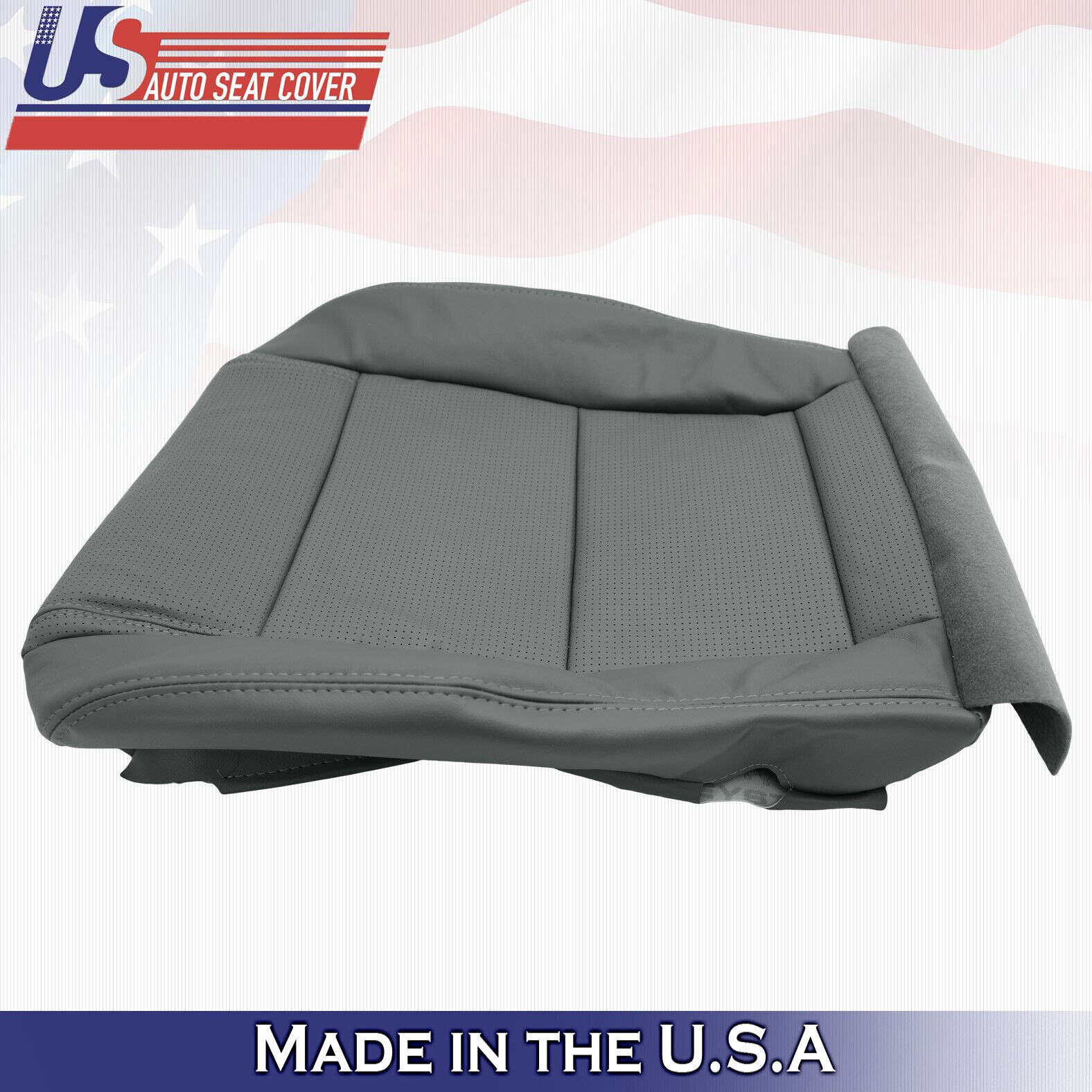 2003 For Acura MDX Passenger Side Top Bottom Synthetic Leather Seat Covers Gray