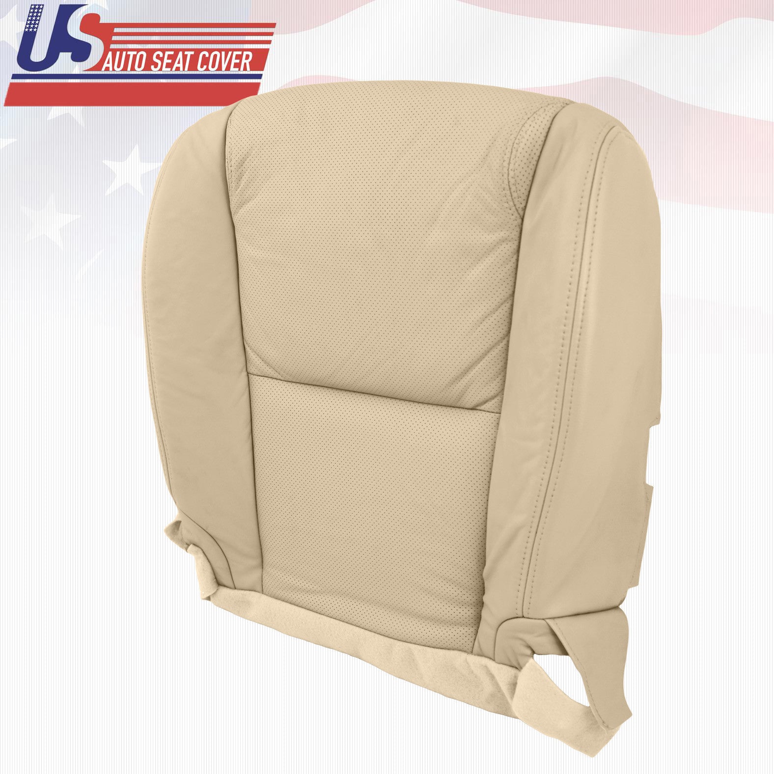 Fits 2006 Lexus GS430 Driver Bottom Leather Perforated Seat Cover in Color Tan
