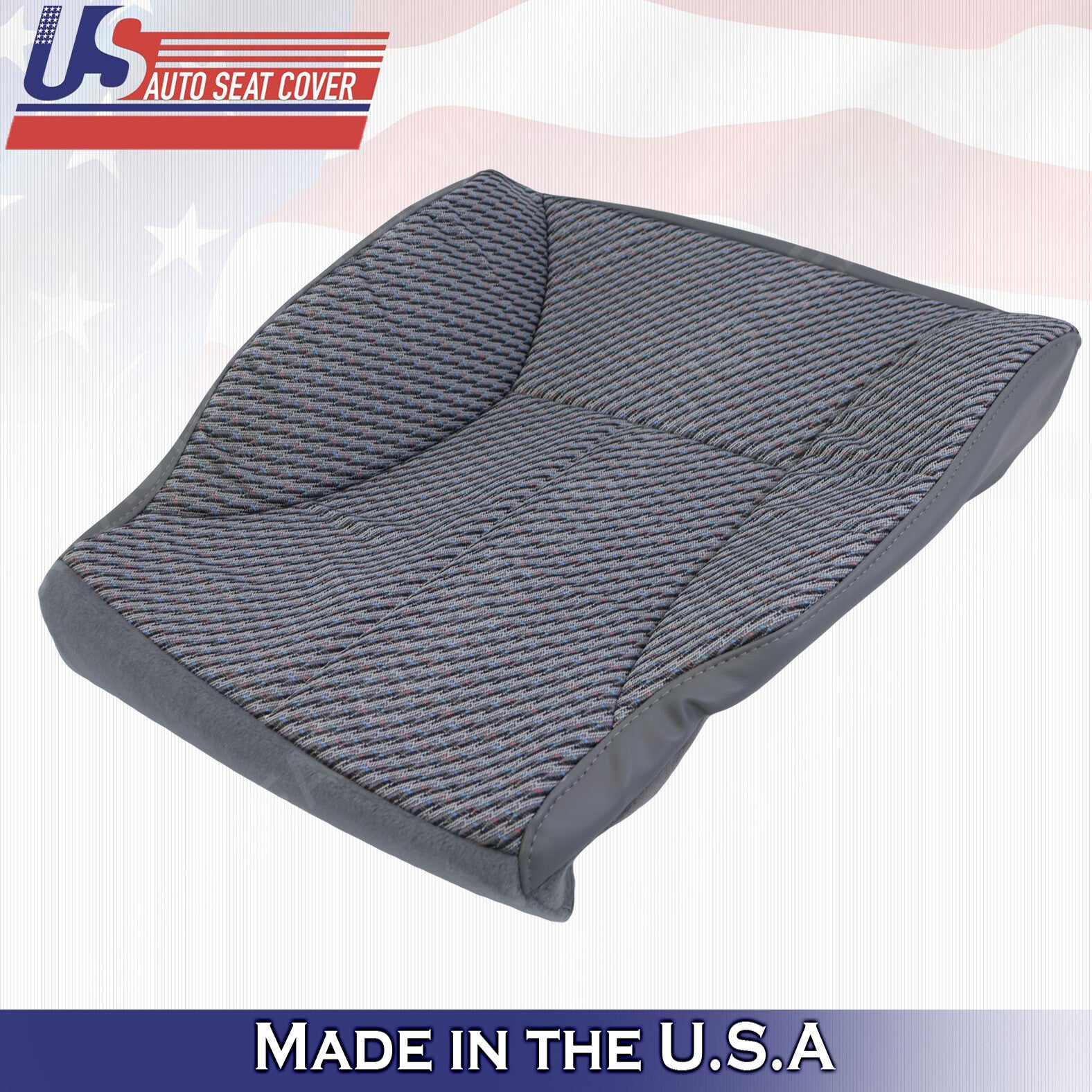 1998 to 2002 Fits Dodge Ram WT Driver & Passenger Bottoms Cloth Seat Cover Gray