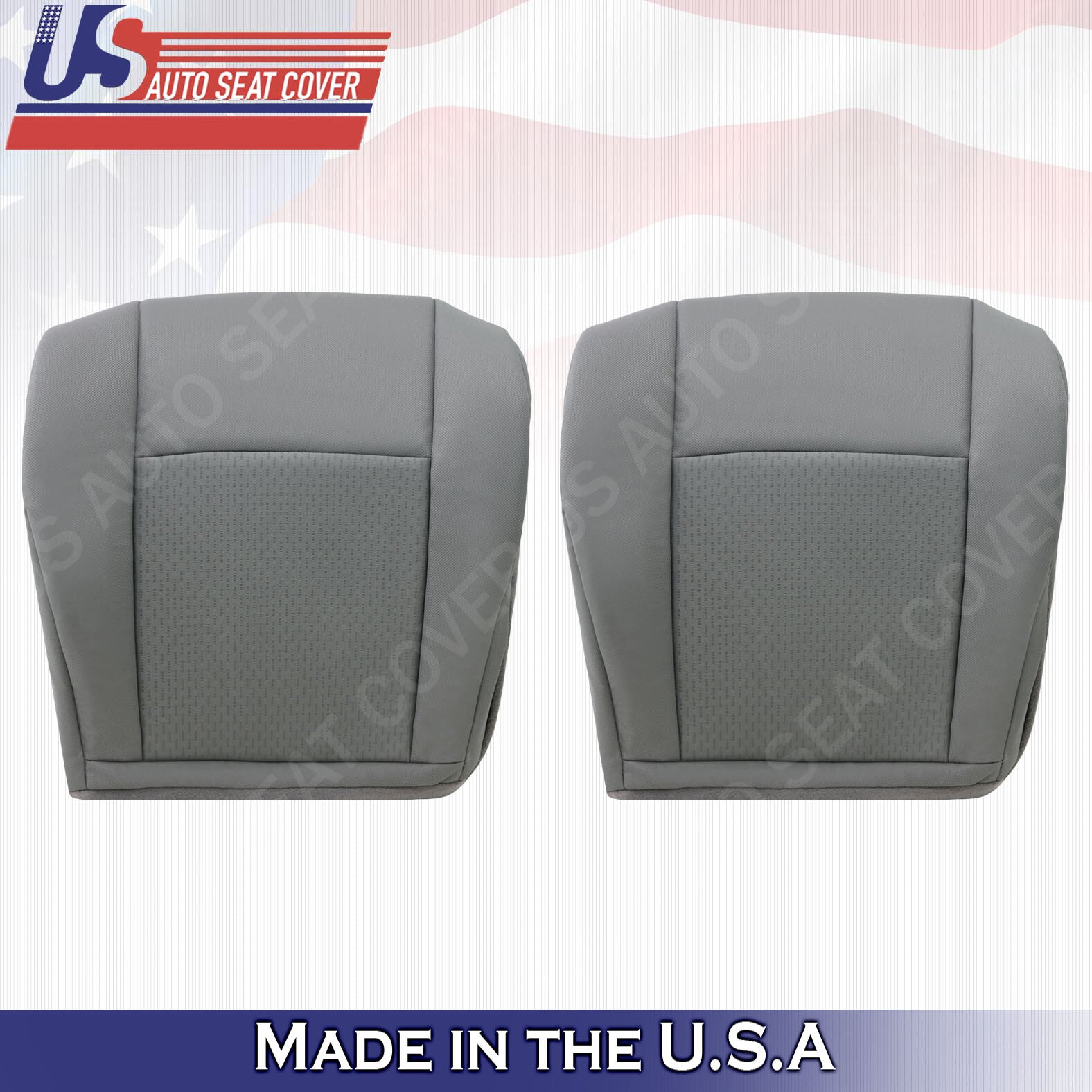 2009 to 2019 Fits Ford E150 van Driver &Passenger Bottoms Cloth Cover Flint Gray