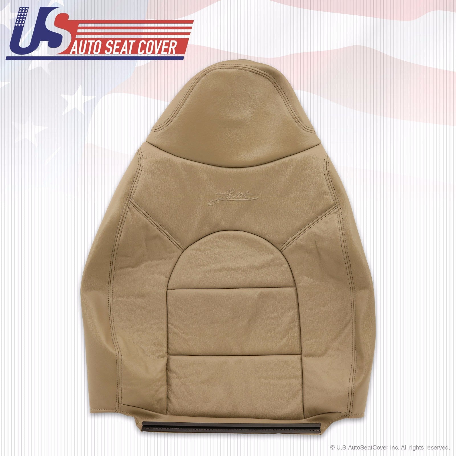 2000 Ford F250 350 Lariat Front Passenger Top & Bottom Leather seat Covers Tan