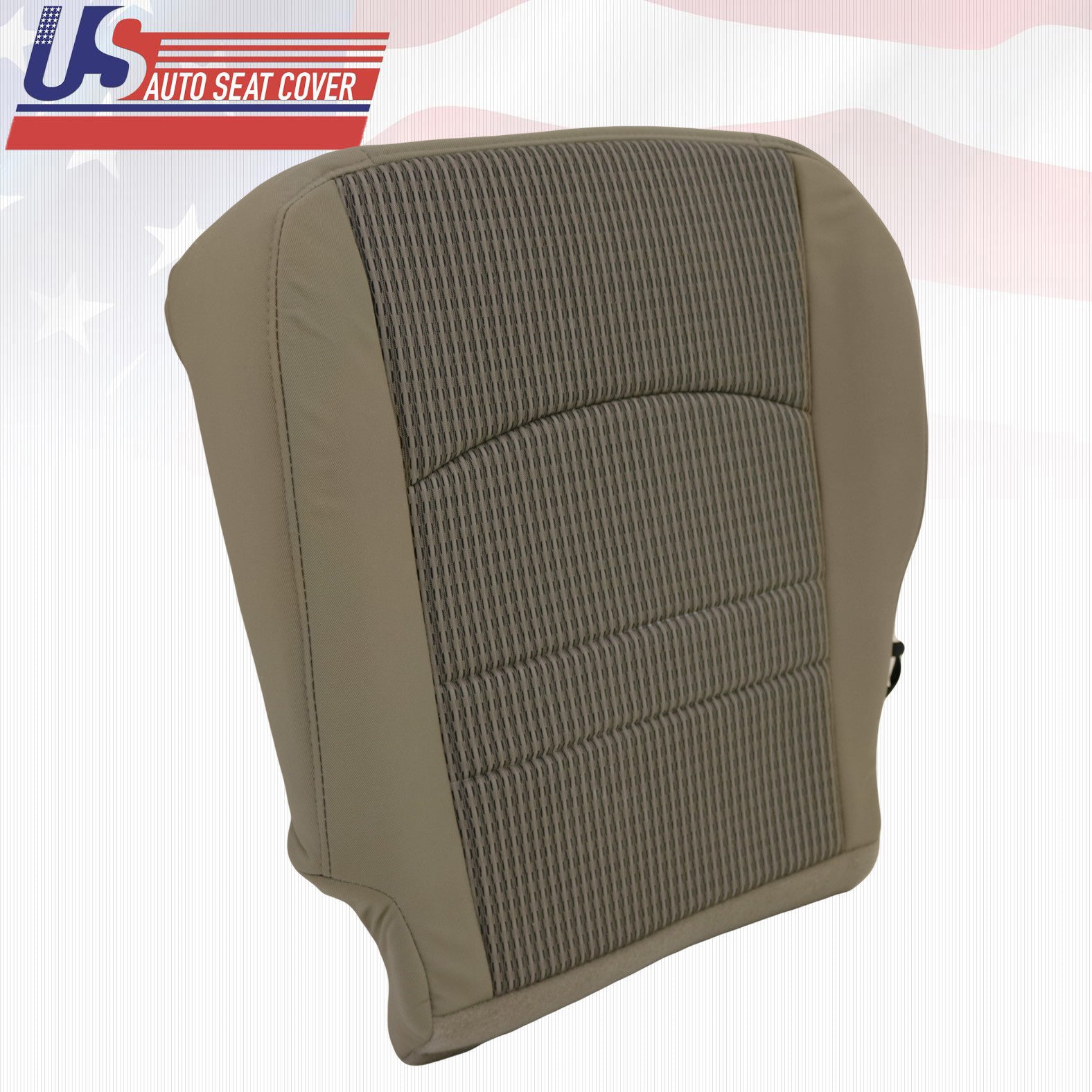 2009 to 2012 Fits Dodge Ram 1500 2500 Driver Bottom Cloth Seat Cover 2tone Tan