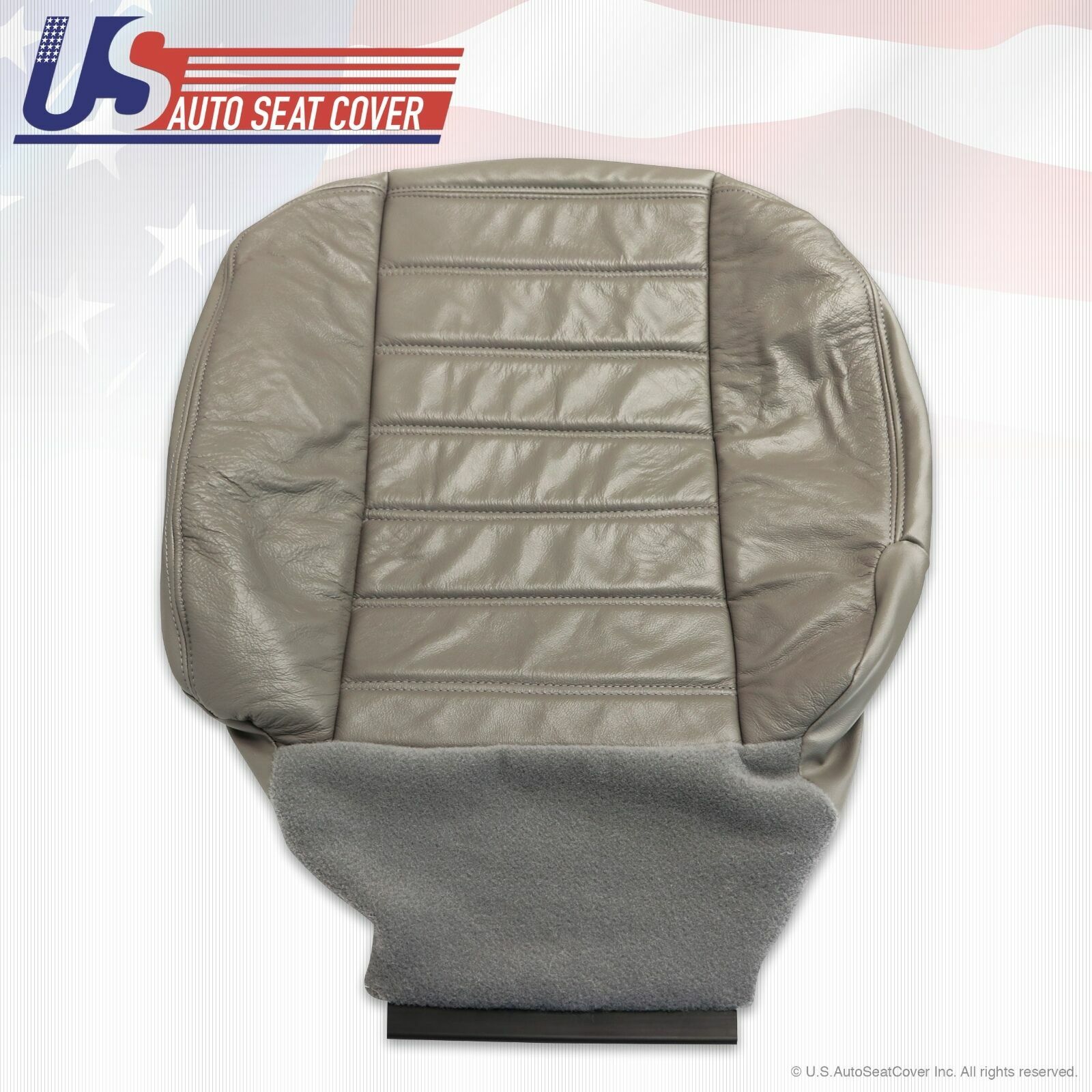 2003 To 07 Hummer H2 Driver Side Bottom OEM Synthetic Leather Seat Cover Gray