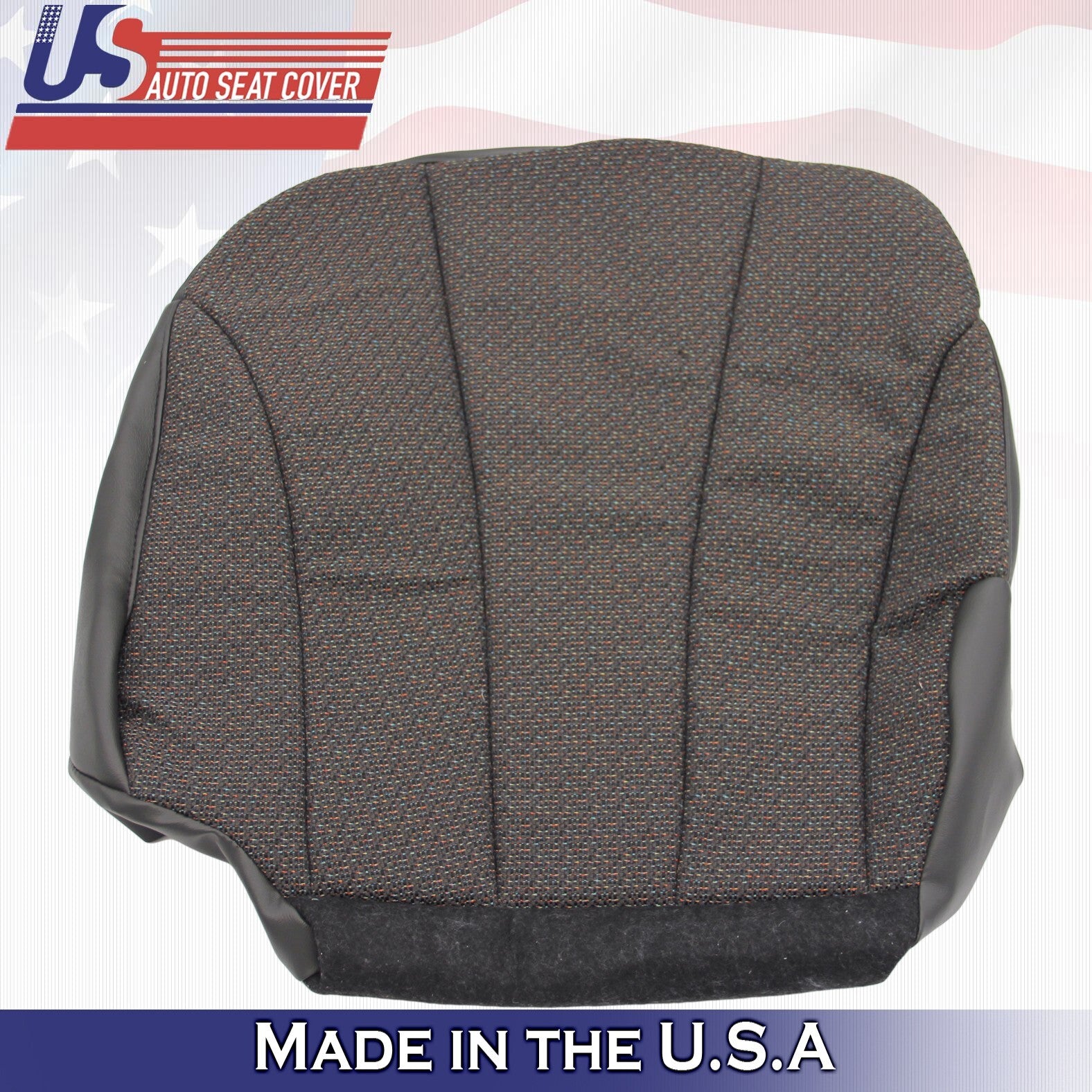 1999-2002 Fits Chevy Silverado WT Cloth Passenger Top & Bottom Seat Covers Gray