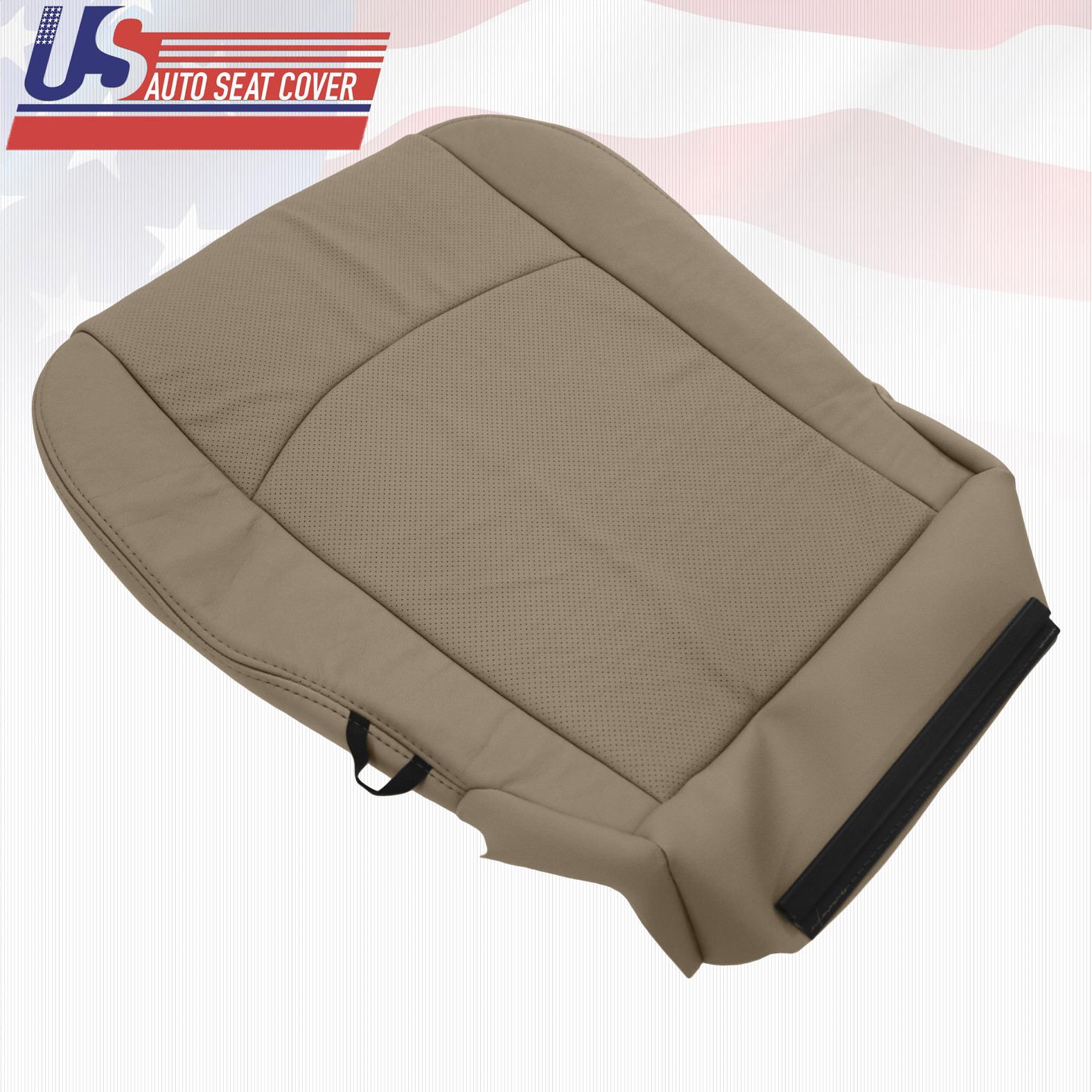 2009-2012 FOR DODGE RAM LARAMIE PASSENGER BOTTOM LEATHER PERF SEAT COVER TAN