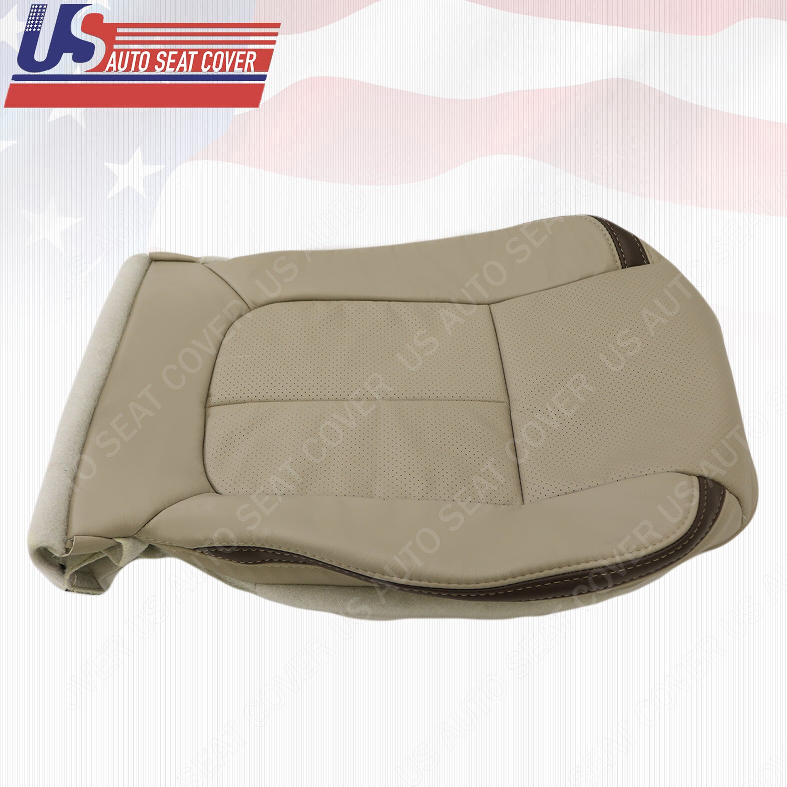 PASSENGER Bottom PERFORATED Leather Cover StoneGray 2009 2010 Ford F150 Platinum