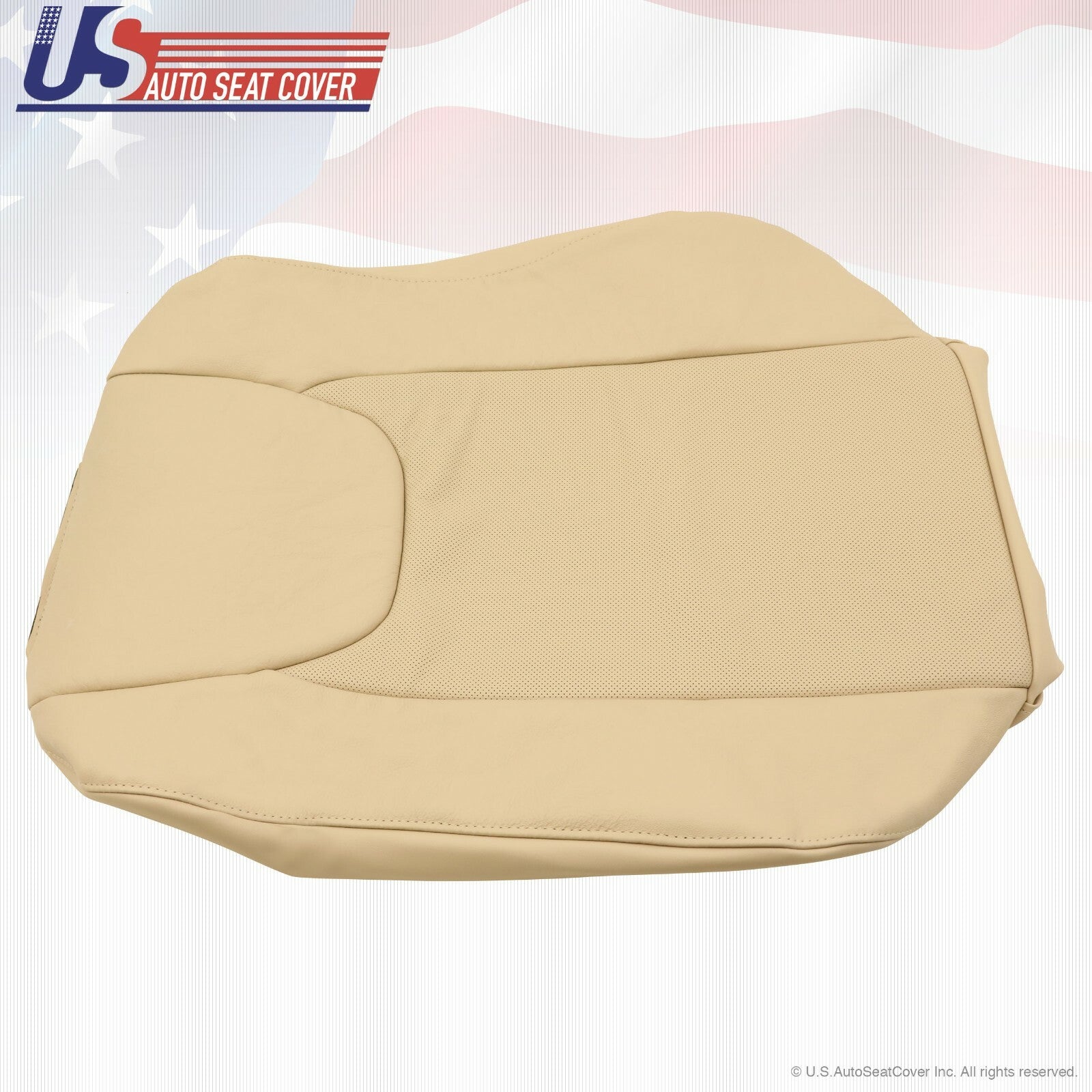 Fits 2012 Lexus RX350 Driver Side Lean Back Perforated Leather Seat Cover Tan