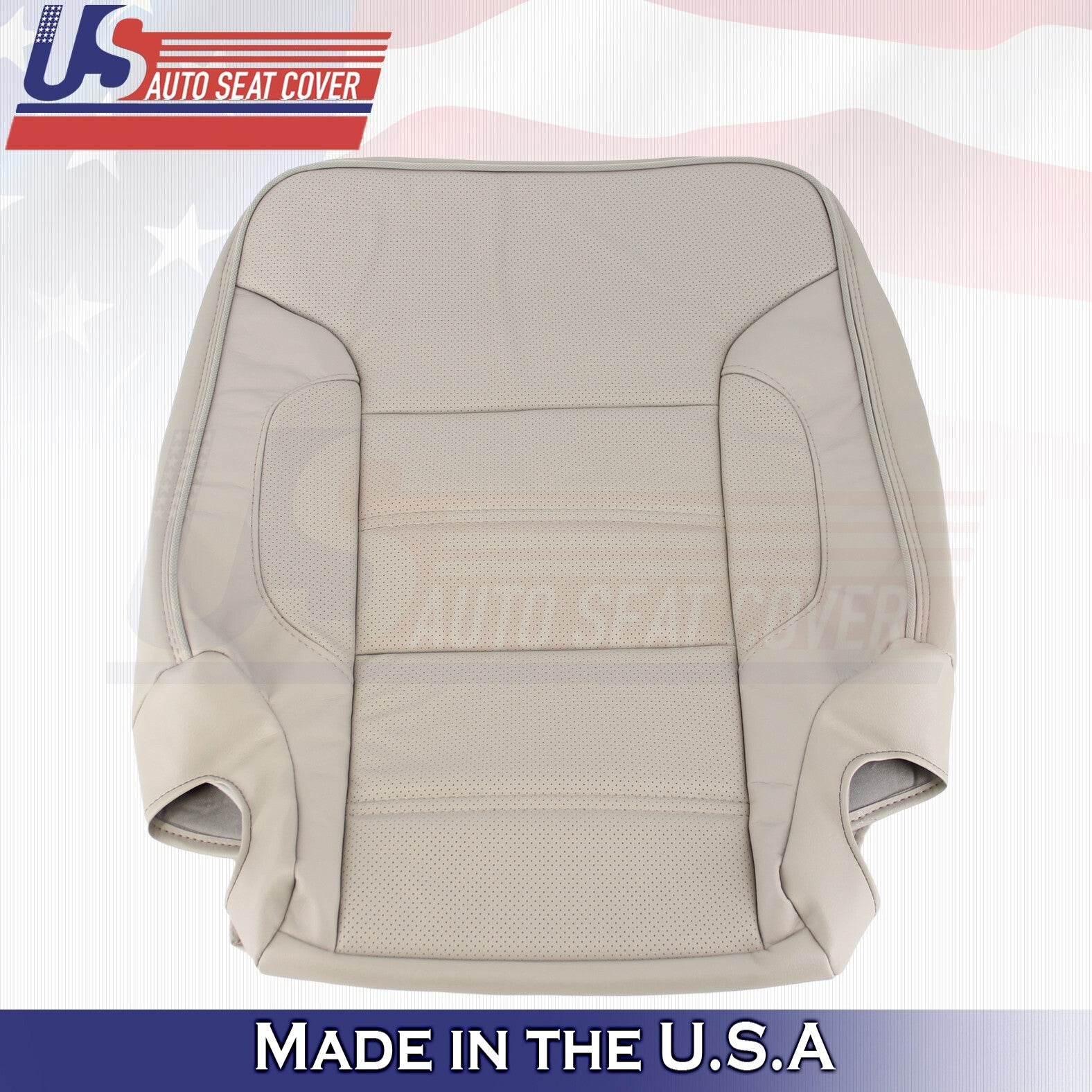 2014 -2019 For GMC Sierra Denali Rear Driver Passenger Top Leather Cover Shale