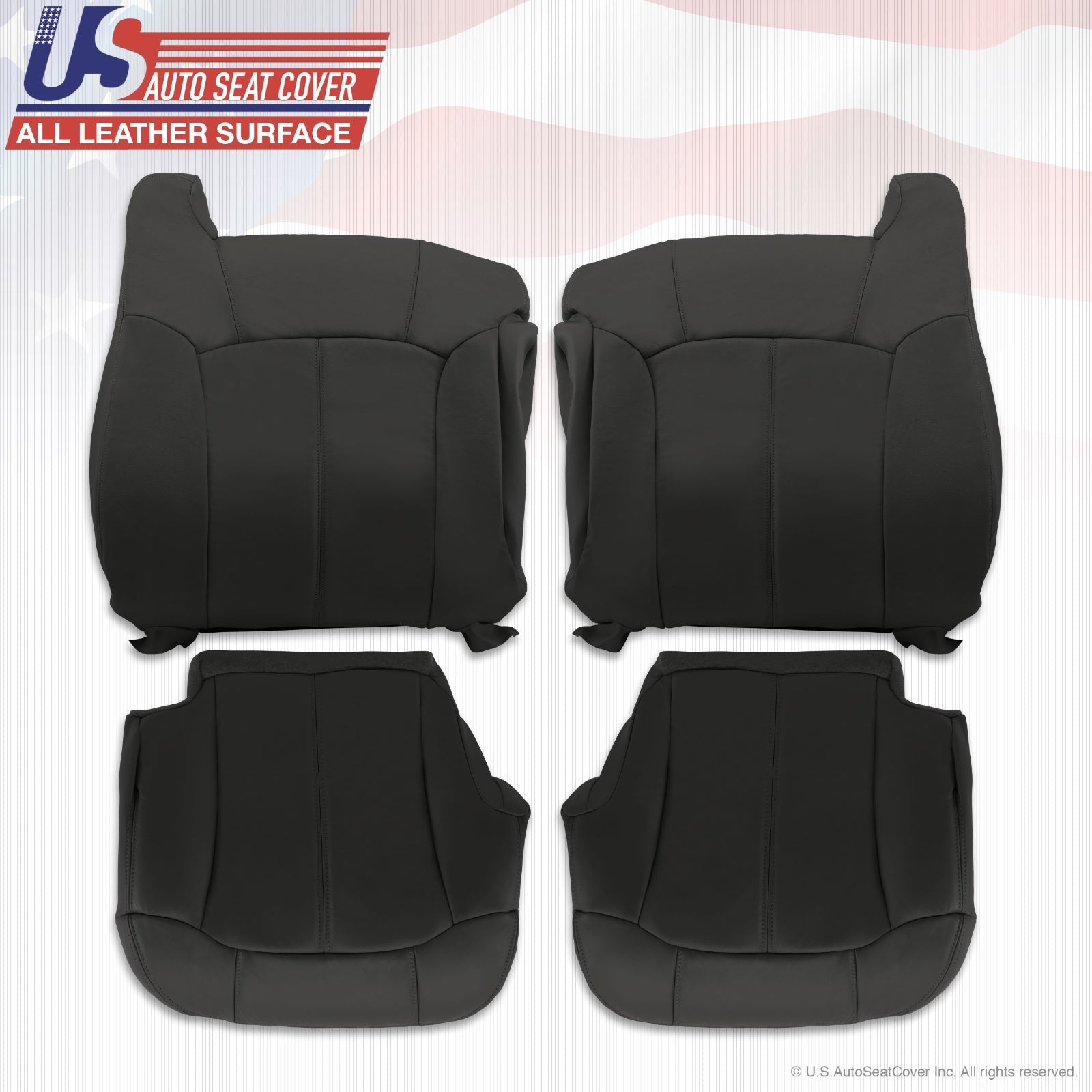 1999 2000 2001 2002 Silverado GMC Sierra Replacement leather seat cover Graphite