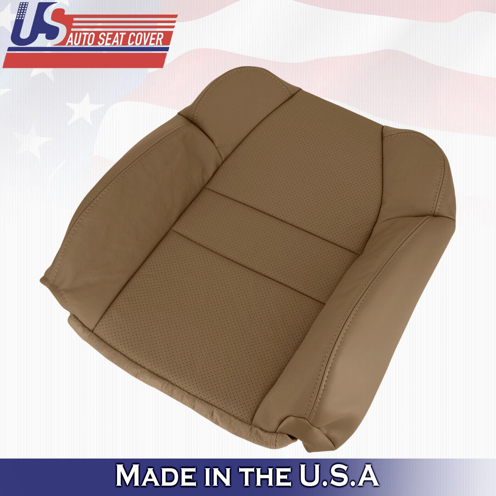 2001 to 2006 For Acura MDX Passenger Side Top Synthetic Leather Seat Cover Tan