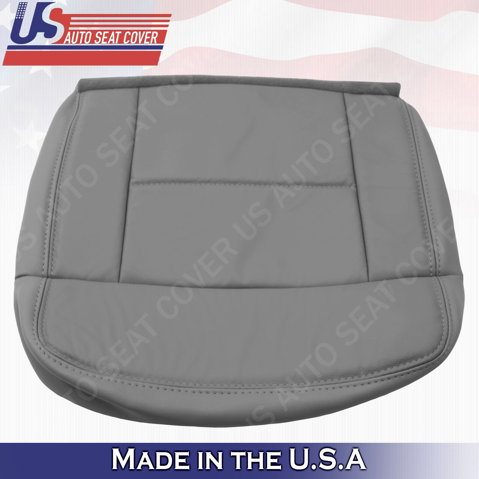 Rear Passenger Bottom Leather Seat Cover Gray Fits Ford F150 2004 to 2008