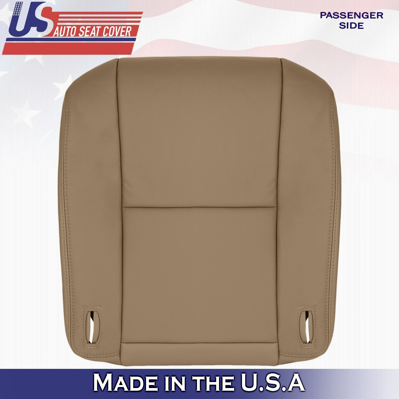 1998 to 2003 For Toyota Sienna Driver & Passenger Bottom Leather Seat Covers Tan