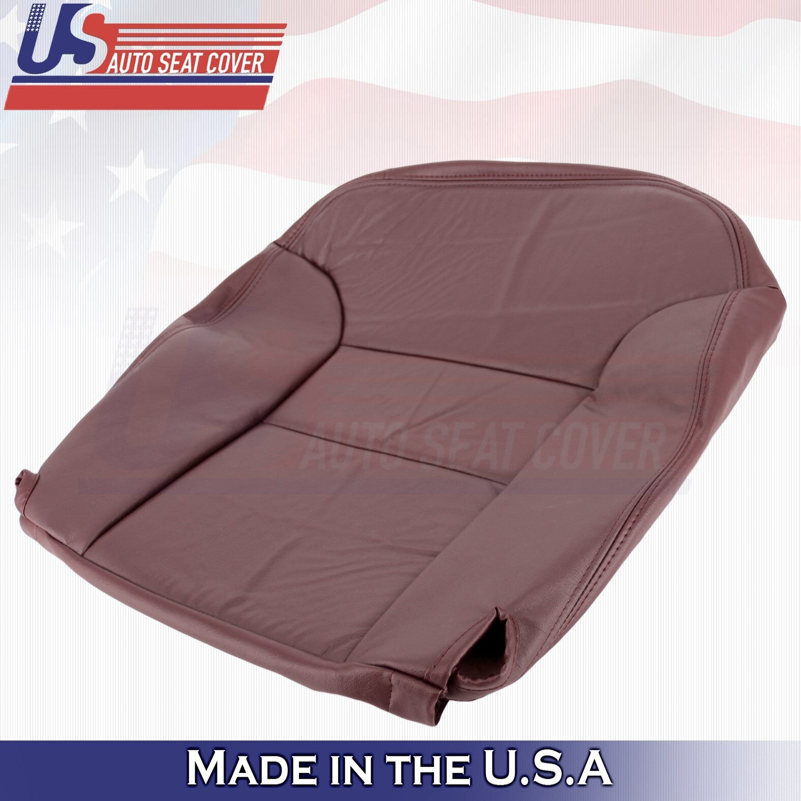 1995 to 2000 For Chevy Silverado 3500 Driver Passenger Bottom Leather Covers Red