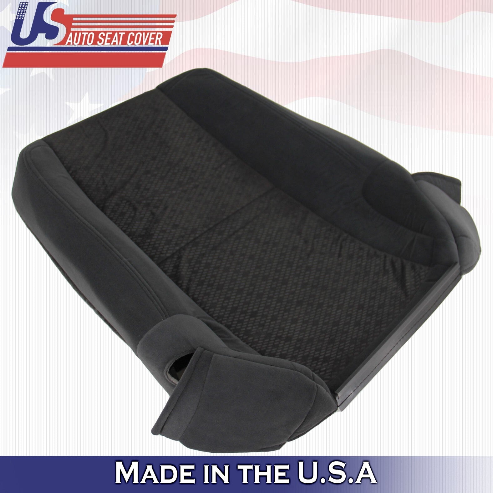 2008 For GMC Sierra 1500 2500 3500 2nd Row Passenger Top Cloth Seat Cover Black