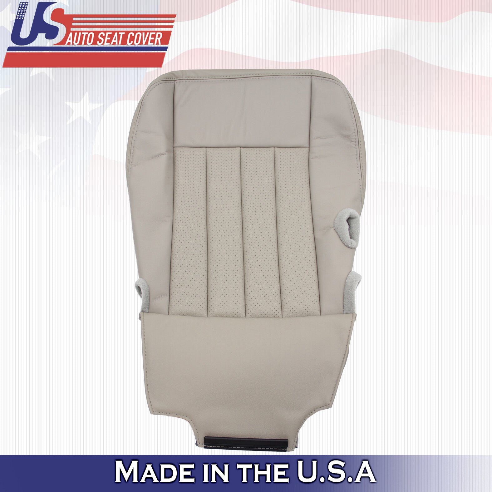 2003 to 2005 For Lincoln Town Car Driver Passenger Bottom Leather Covers Gray
