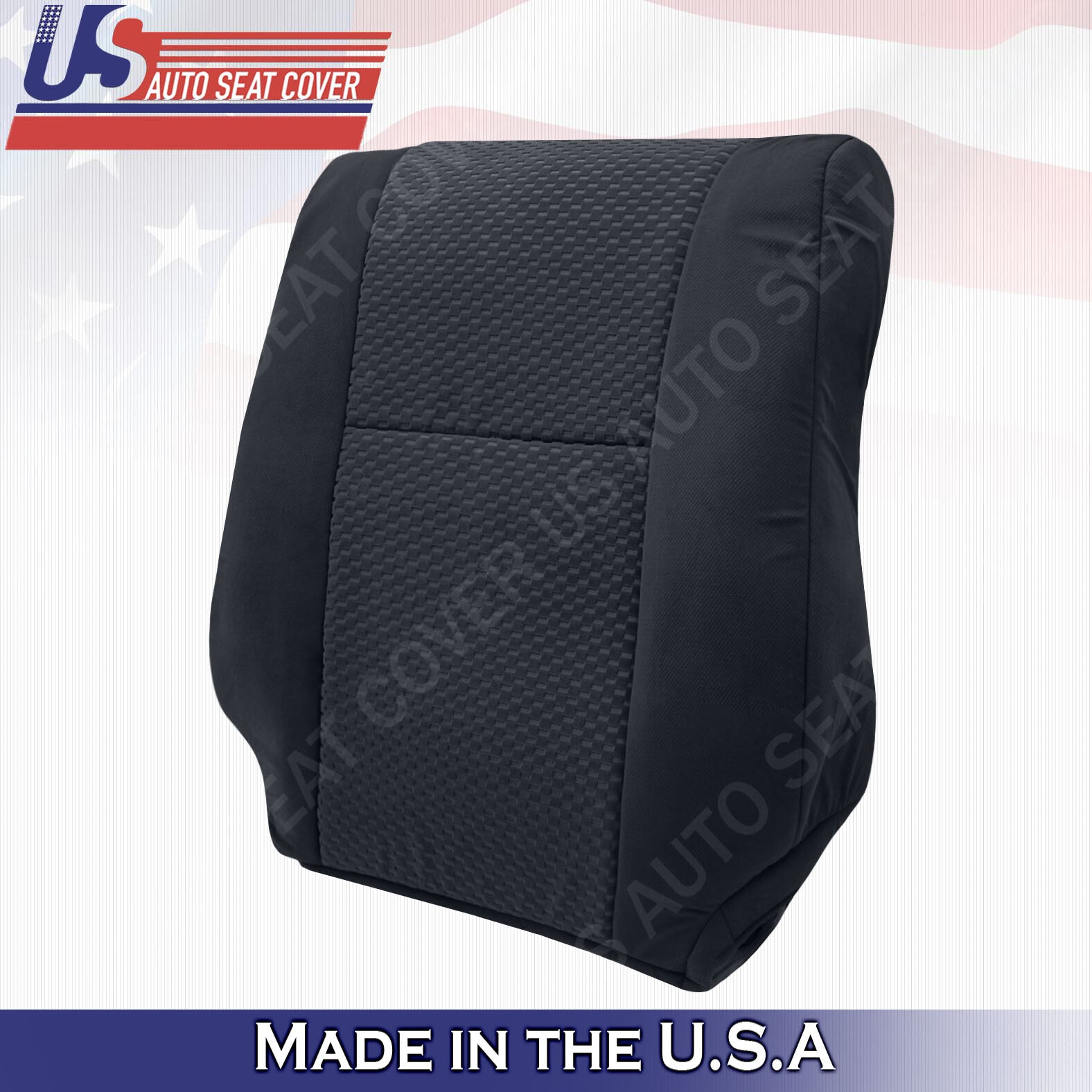 Front Driver & Passenger Black Cloth Seat Covers Fits 2007 to 2012 Toyota Tundra