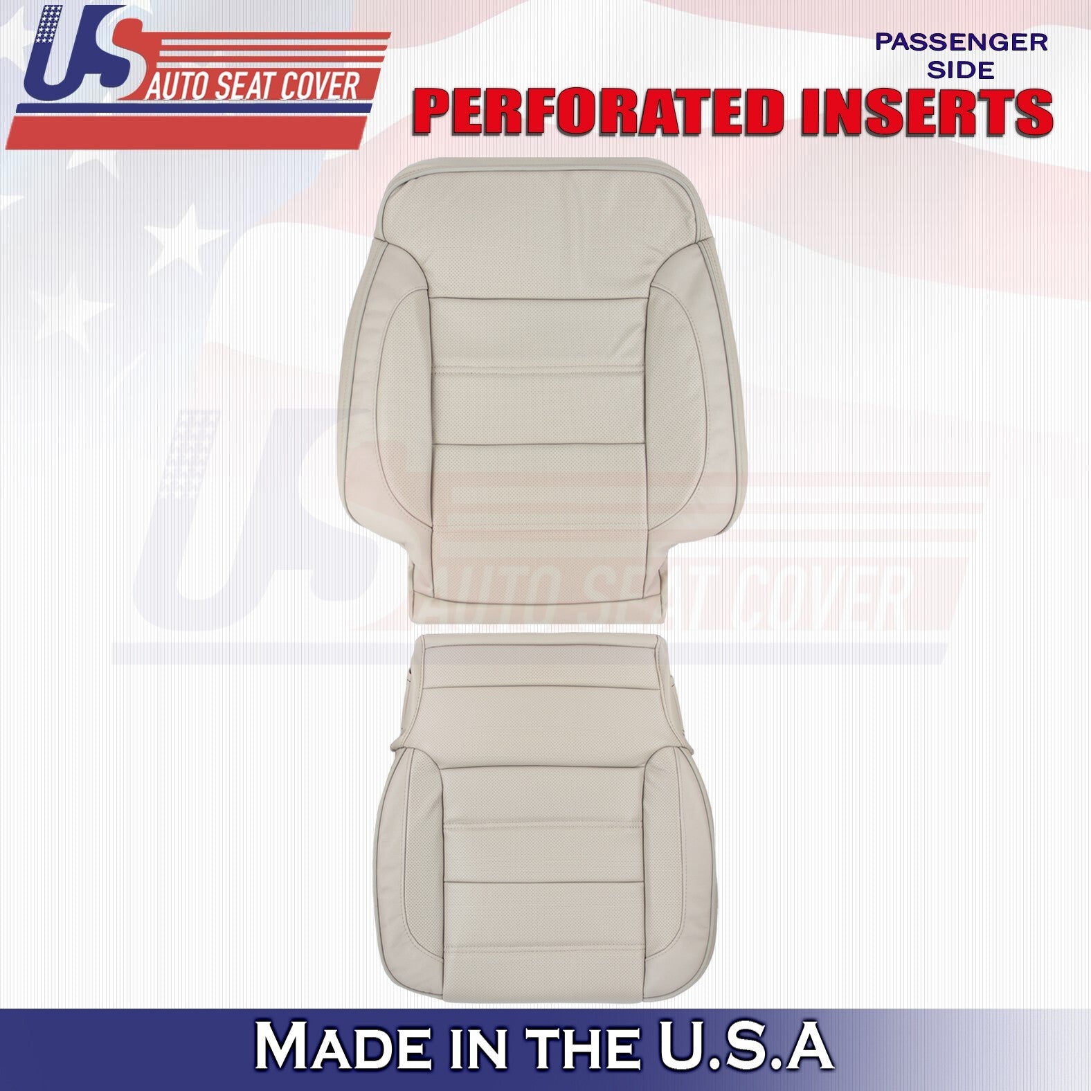 2014 to 2019 For GMC Yukon Denali Passenger Top&Bottom Leather Covers Shale Tan