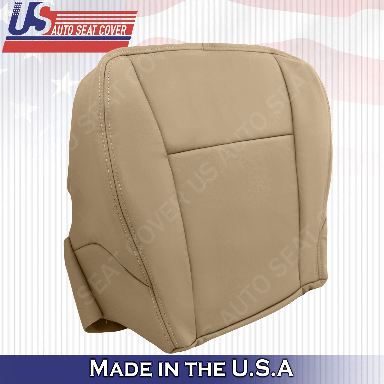 DRIVER PASSENGER Bottom Leather Seat Cover for 2003-2007 Cadillac CTS In "TAN"