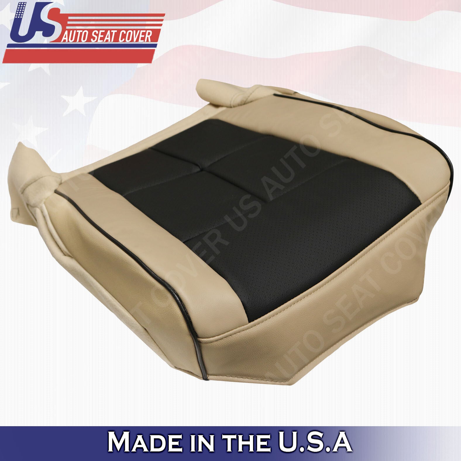 Lincoln Navigator 2013 2014 Driver Bottom Perforated Leather two tone Tan Black