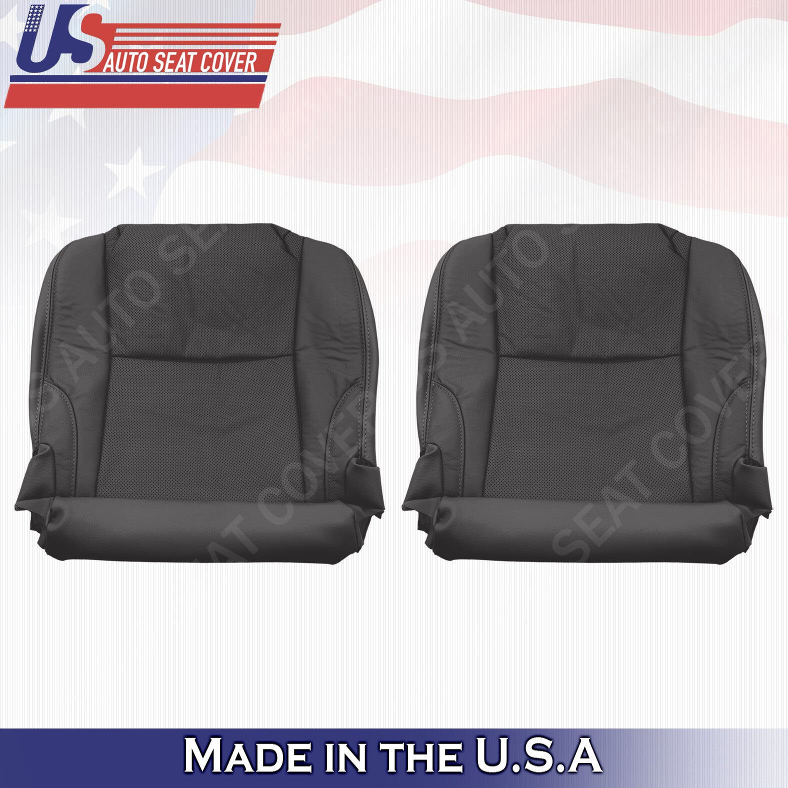 Fits 2006 2007 Lexus IS 250 350 Driver Passenger Bottom Leather Seat Cover Black