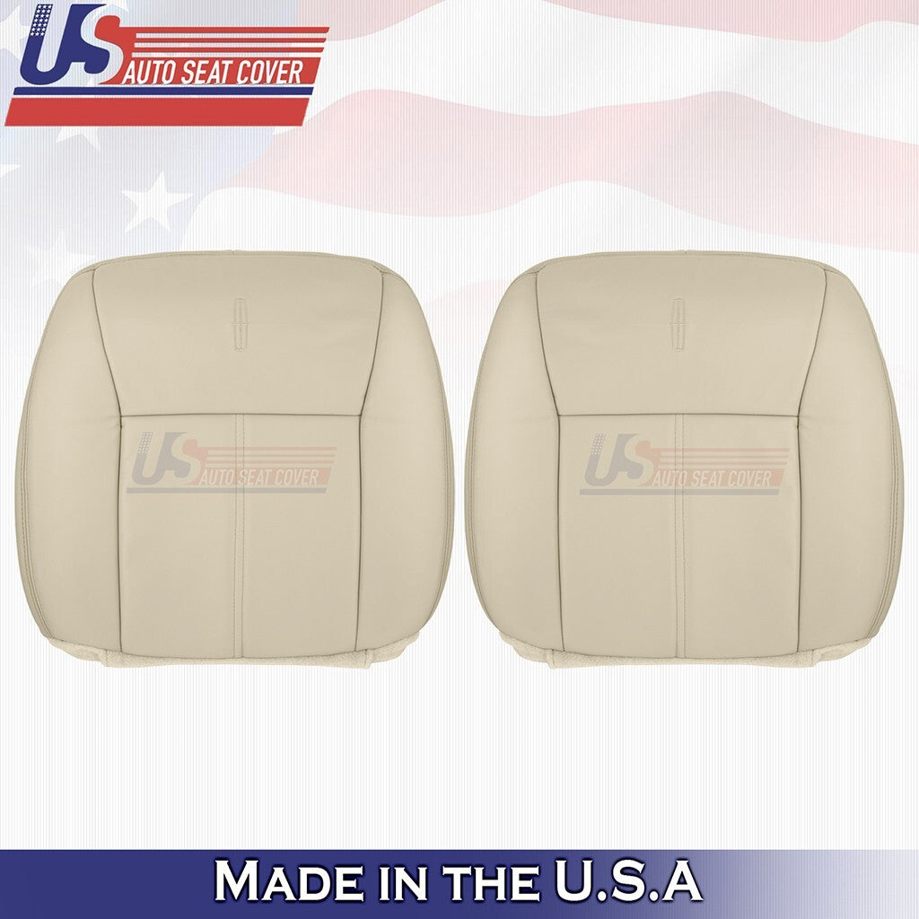 2003 to 2011 For Lincoln Town Car Driver Passenger Top Genuine Leather Cover Tan