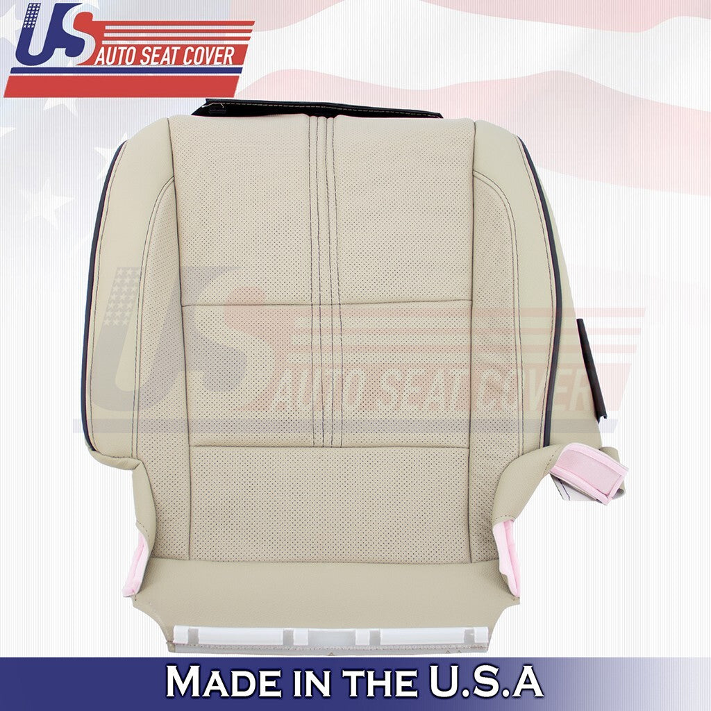 2017 to 2020 For Acura MDX Driver Bottom w/ Perforated Leather Seat Cover Tan