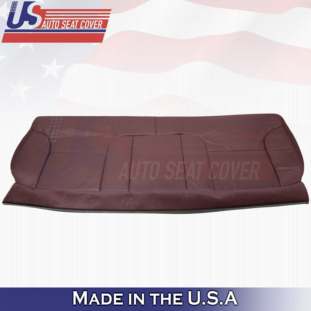 1995 to 1999 Fits Chevy Silverado 1500 Rear Bench Top Leather Cover Ruby Red