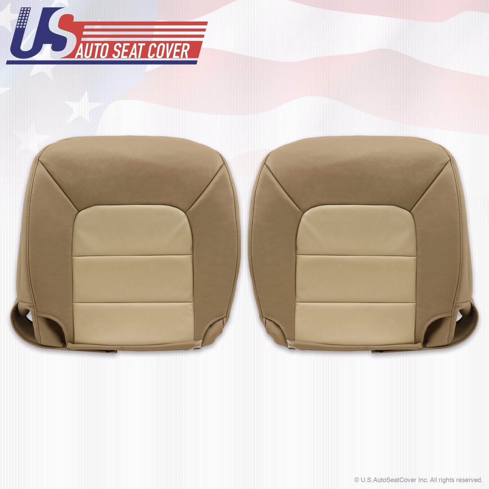 2003 Expedition Eddie Bauer Driver & Passenger Bottom Leather Seat Cover 2-Tone