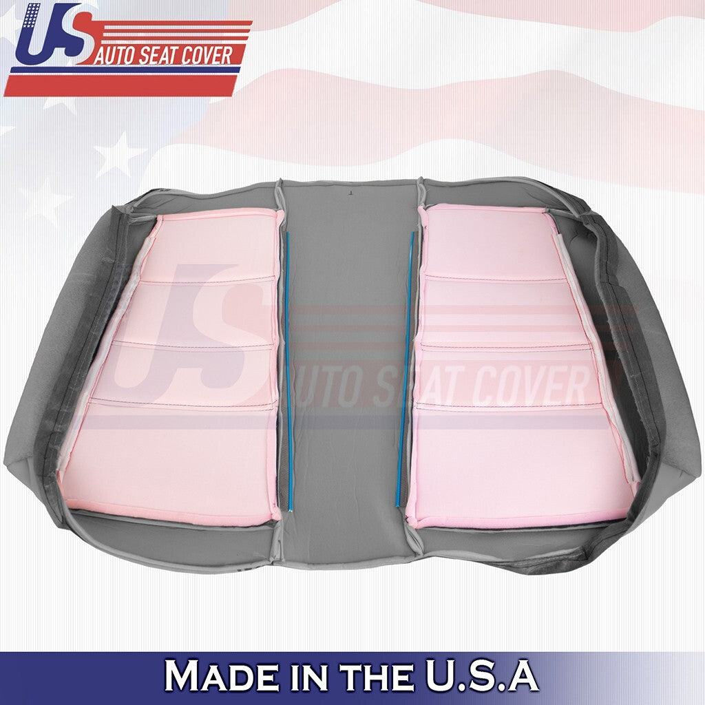 1999 to 2004 Fits Ford Mustang V6 Rear Bench Bottom &Top Leather Seat Cover Gray