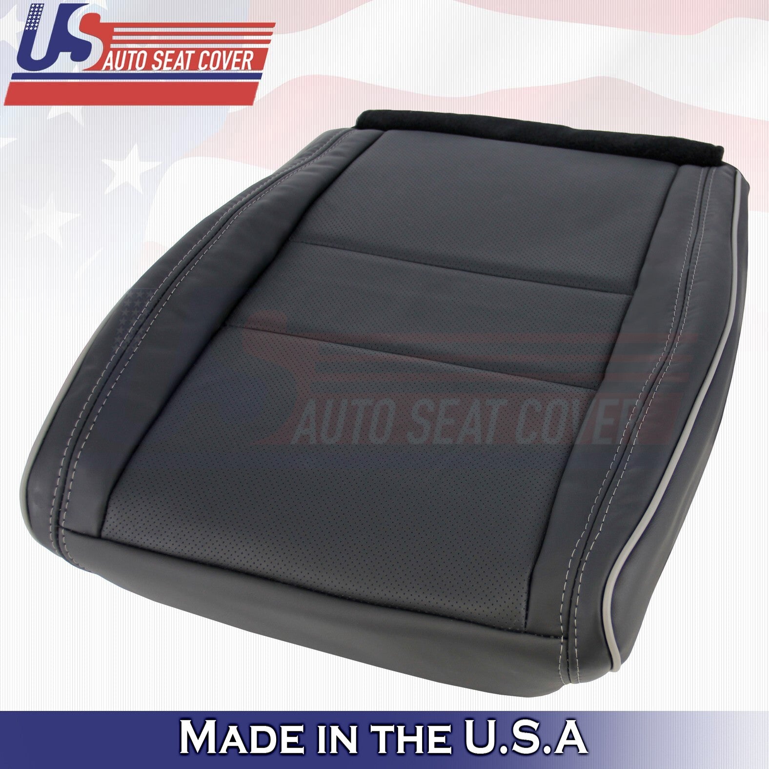 2011-2014 For Jeep Grand Cherokee Overland Left-Right Bottom Leather Cover Black