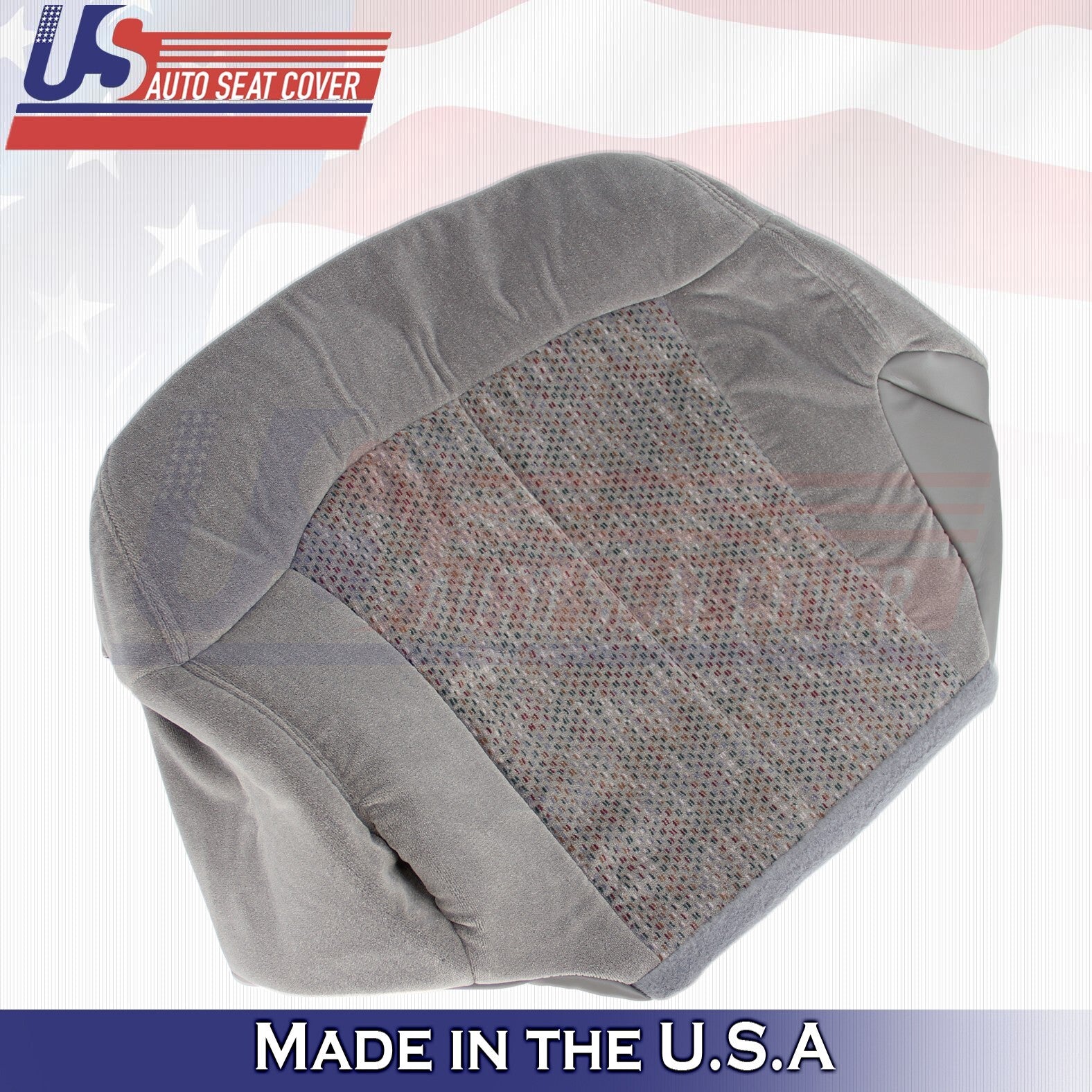 2000 2001 2002 For Chevy Tahoe Suburban Driver Top&Bottom Cloth Seat Cover Gray