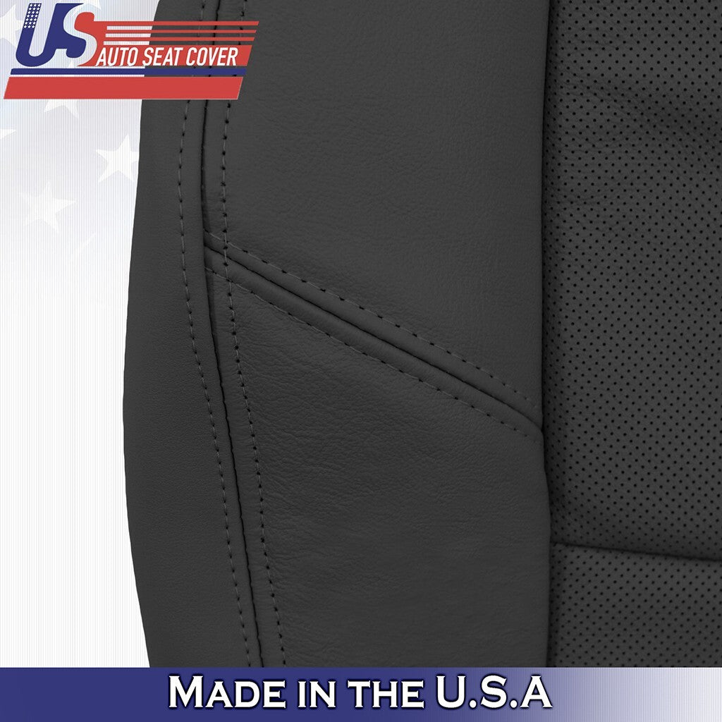2007-2014 Fits Cadillac Escalade 2nd Row Bottom Set Leather Seat Cover Black