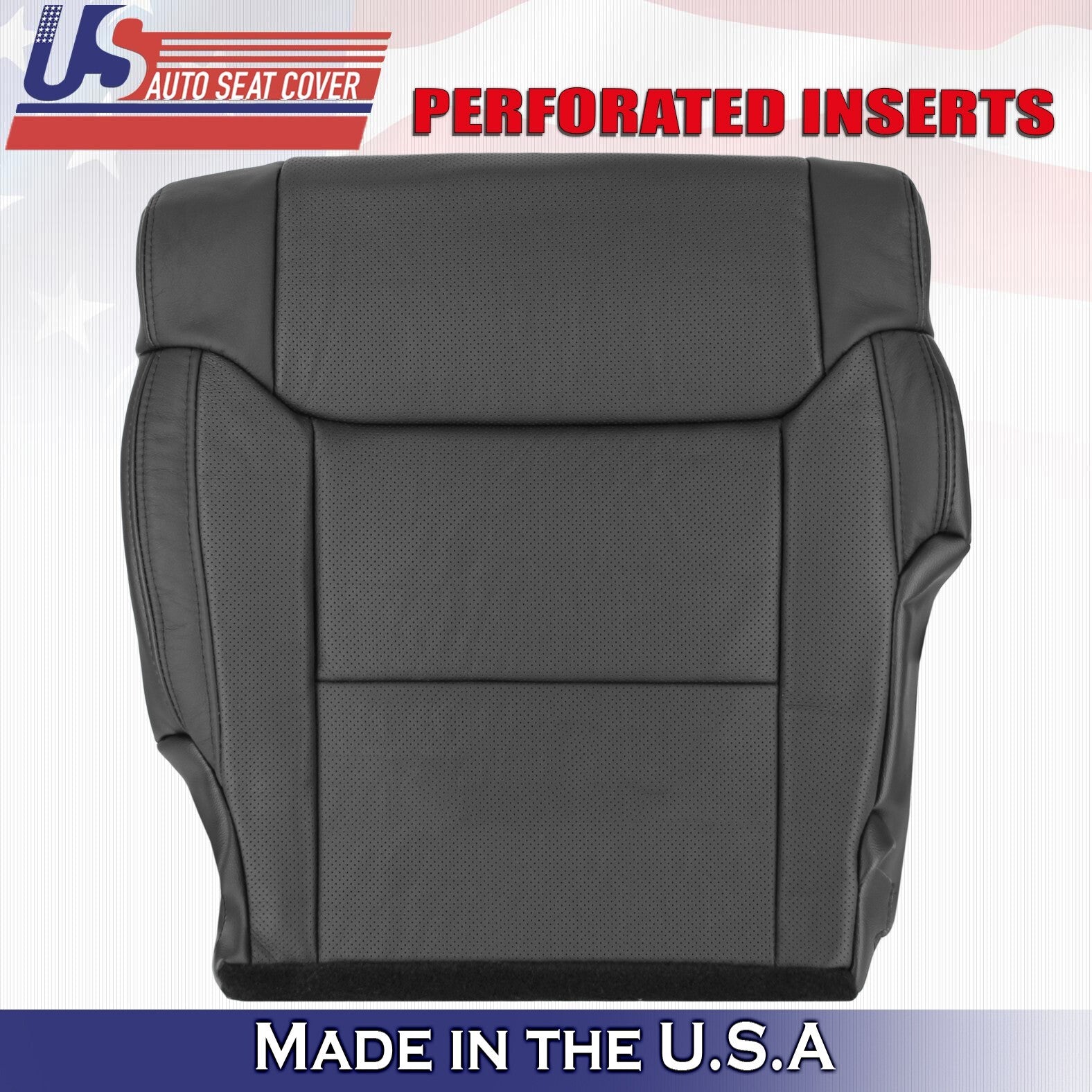 2016 2017 2018 For Toyota Tundra Driver Passenger Bottom Leather Seat Covers BLK