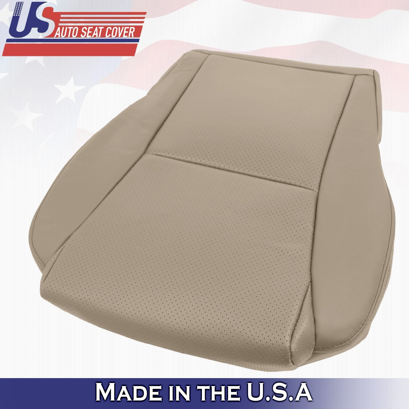 2005 For Toyota Solara Convertible Front Passenger Bottom Leather Seat Cover Tan
