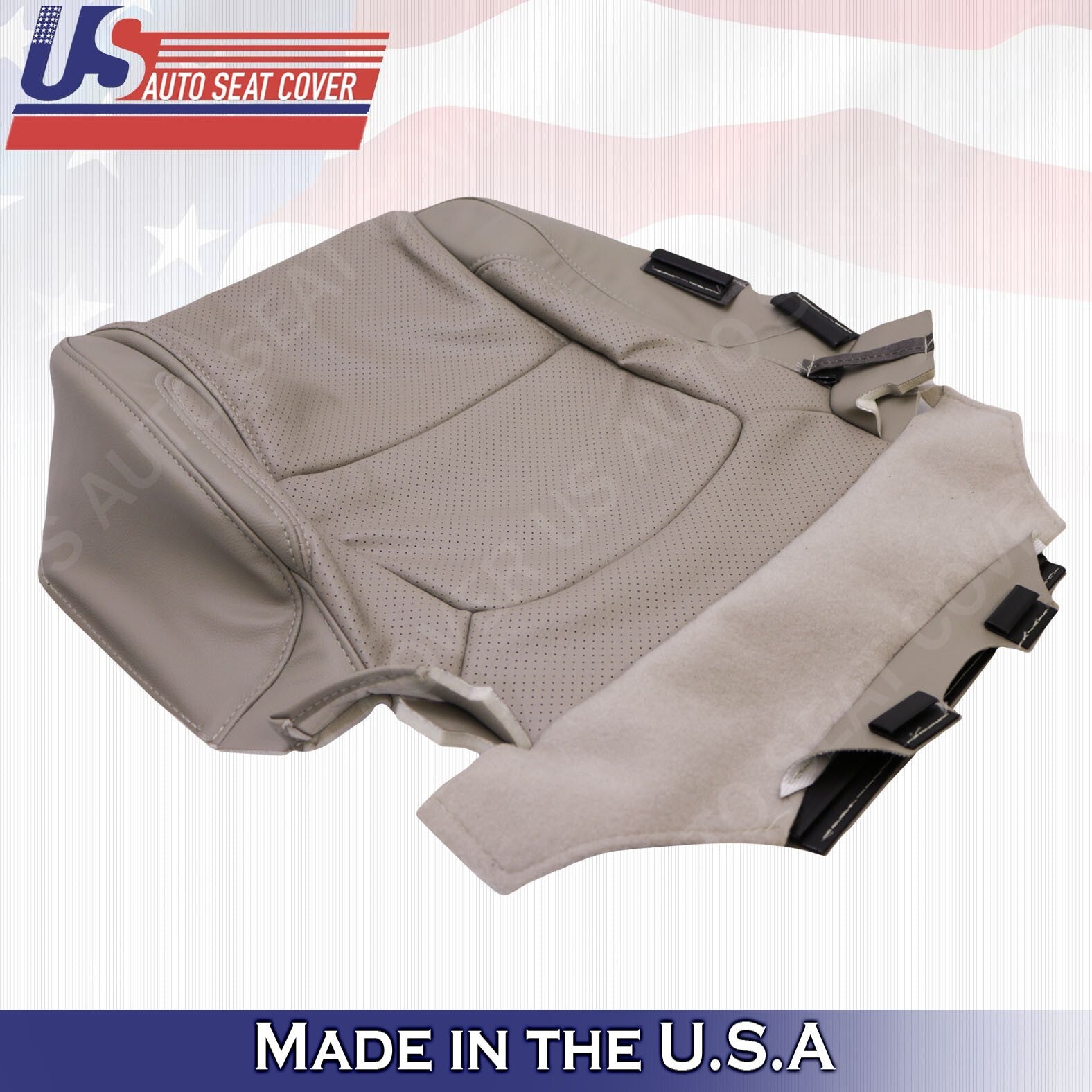 2011 -2015 FITS Ford Explorer Driver Bottom Leather Seat Cover Stone Gray