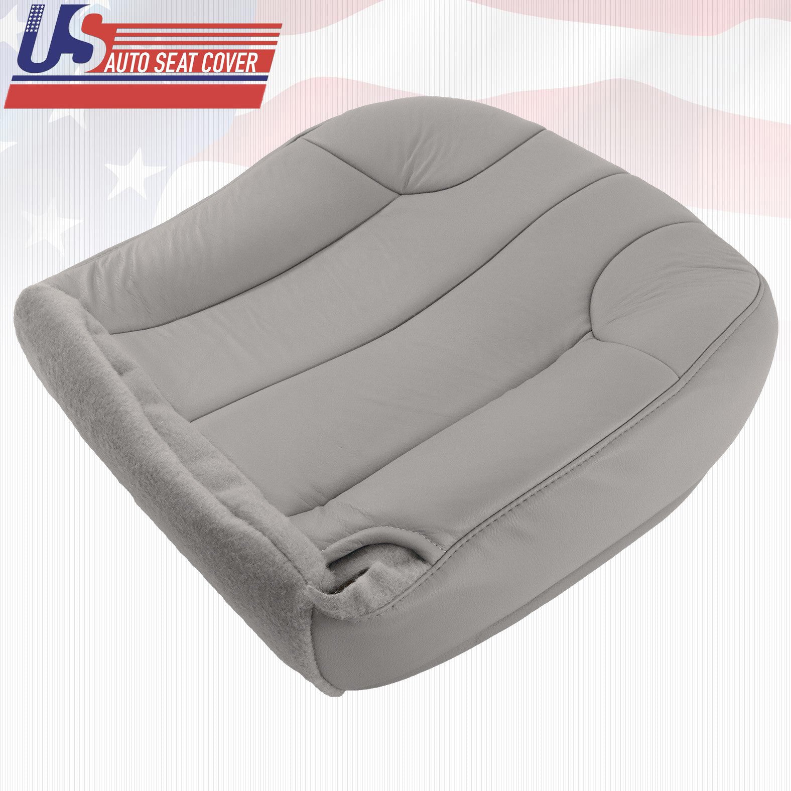 1999 2000 2001 For Jeep Grand Cherokee Driver Bottom Leather Seat Cover Gray