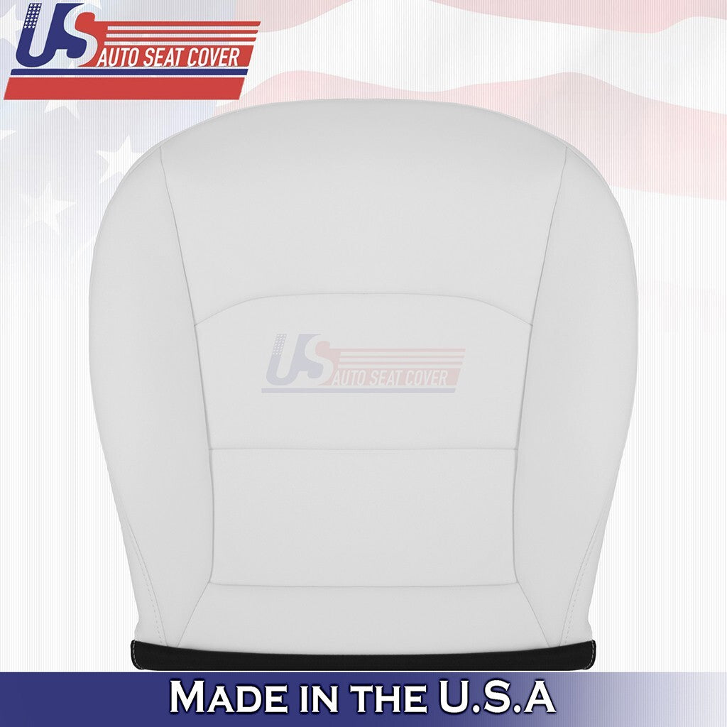 2020 to 2024 For Tesla Model Y Performance Driver Bottom Vinyl Seat Cover White