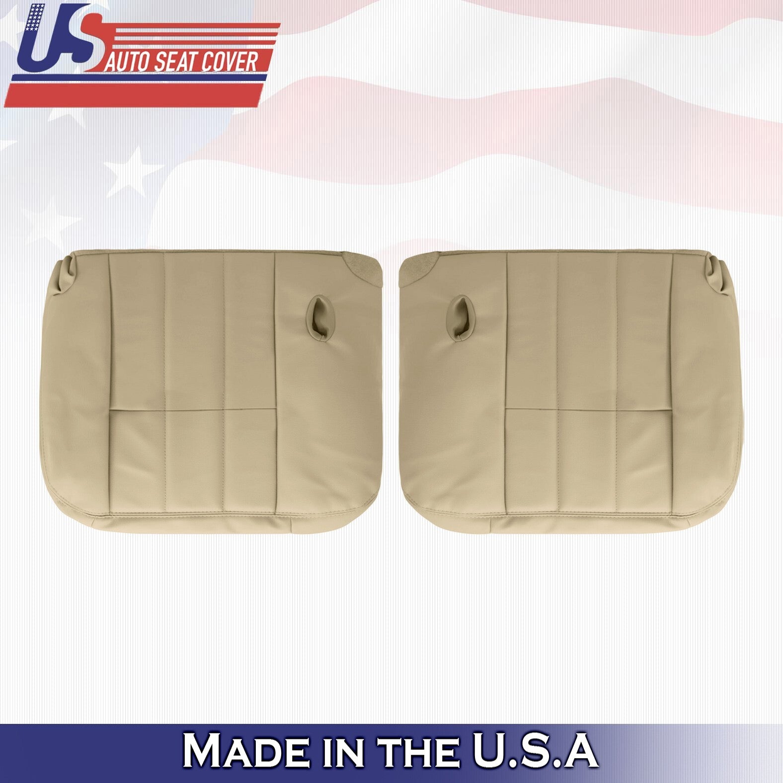 2003 2004 For Mercury Grand Marquis Driver & Passenger Bottom Leather Covers Tan