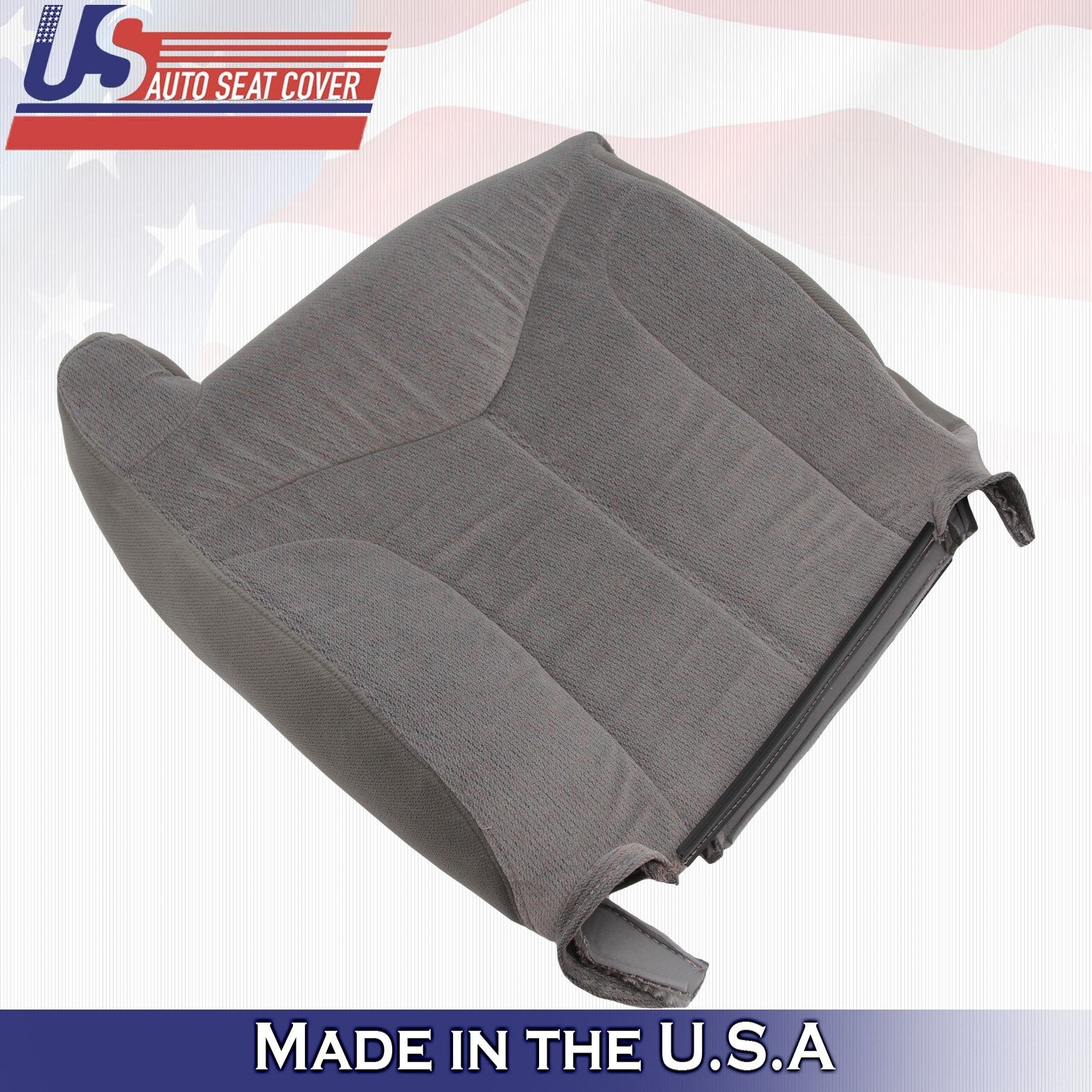 1999 to 2002 Fits GMC Yukon Front Sets Bottoms &Tops Cloth Seat Cover Gray