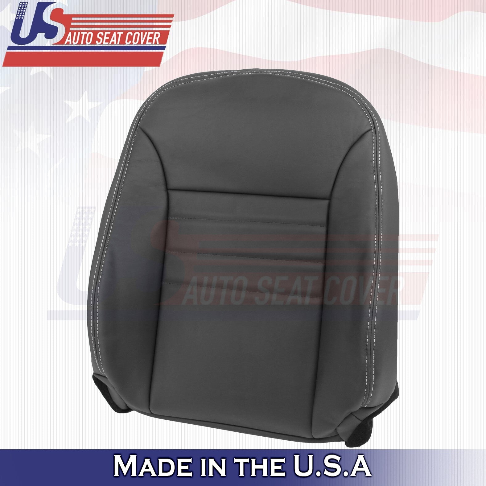 2013 2014 For Dodge Charger SXT Driver & Passenger Top Leather Seat Covers Black