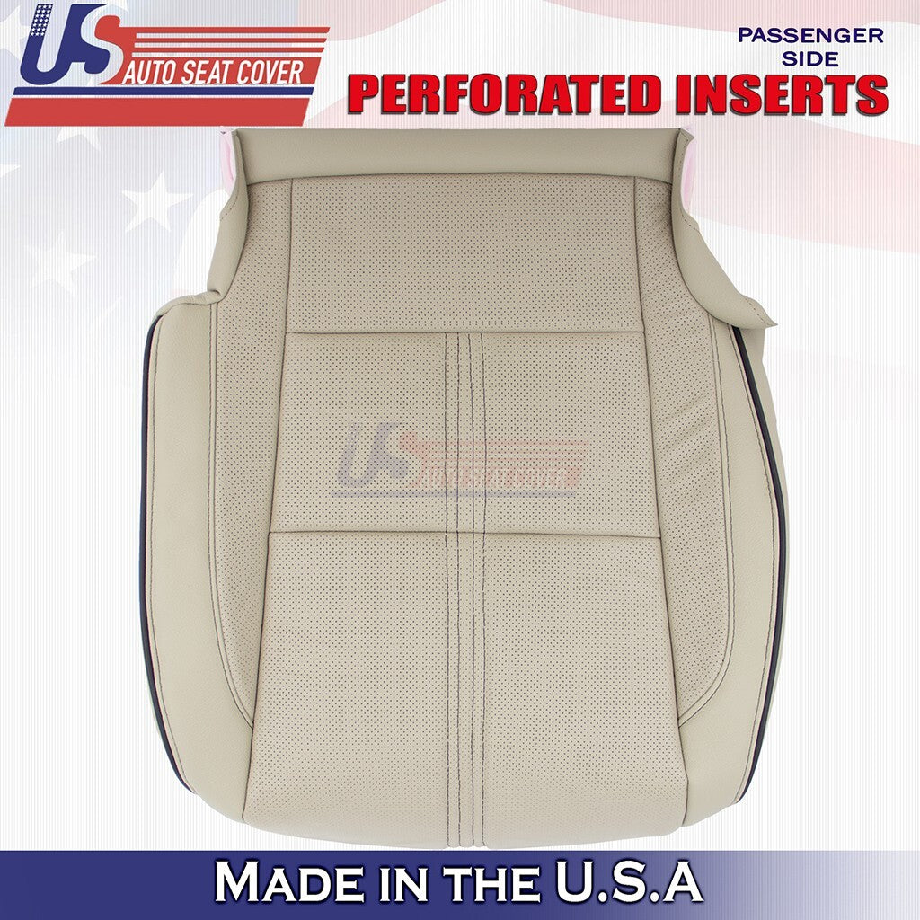 2017 to 2020 For Acura MDX Passenger Bottom w/ Perforated Leather Seat Cover Tan